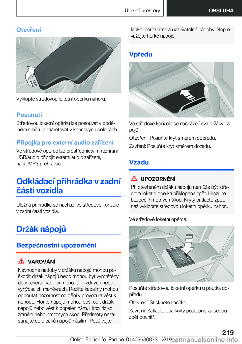 BMW 4 SERIES GRAN COUPE 2020  Návod na použití (in Czech) �O�t�e�v�e�n�
