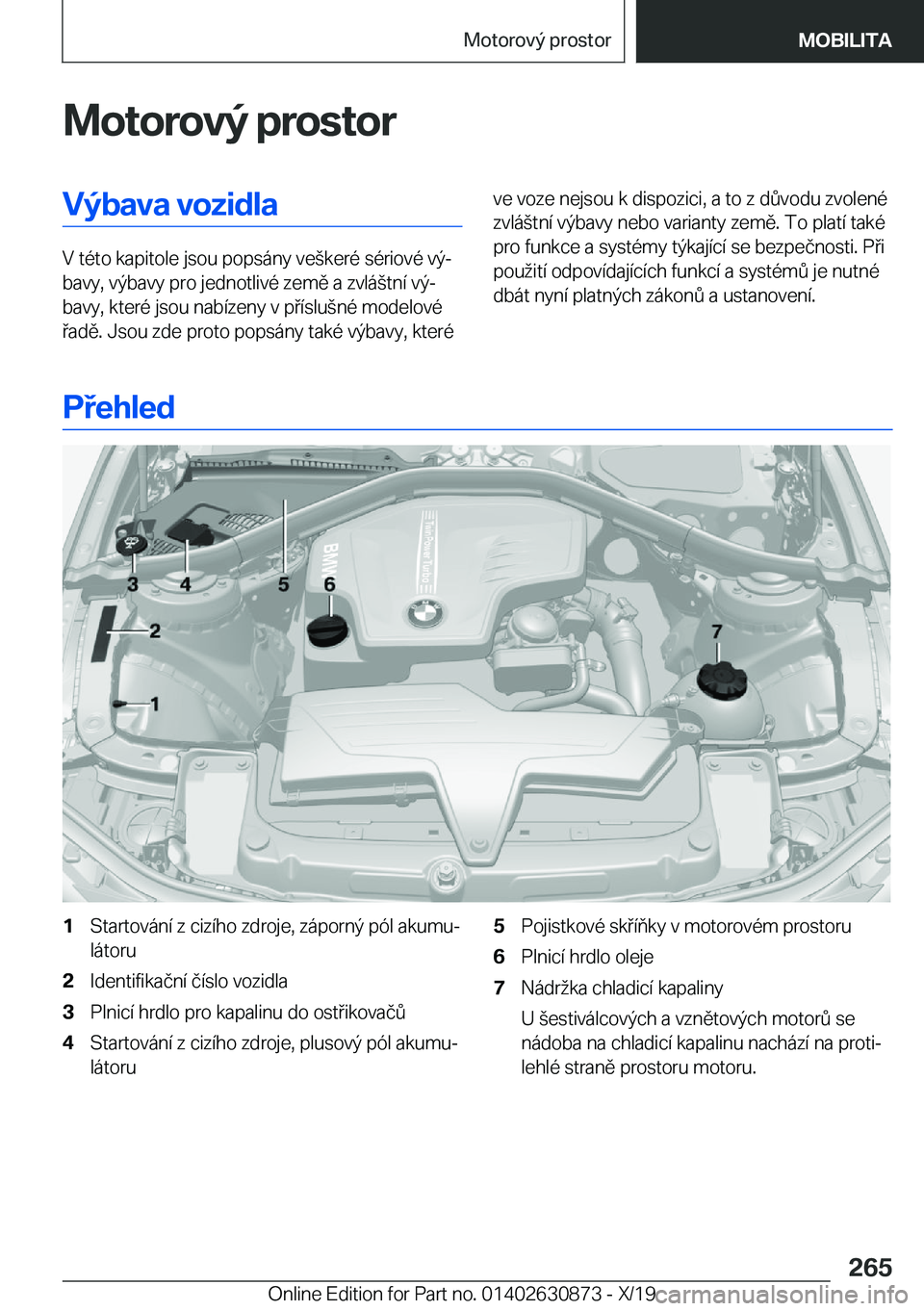 BMW 4 SERIES GRAN COUPE 2020  Návod na použití (in Czech) �M�o�t�o�r�o�v�