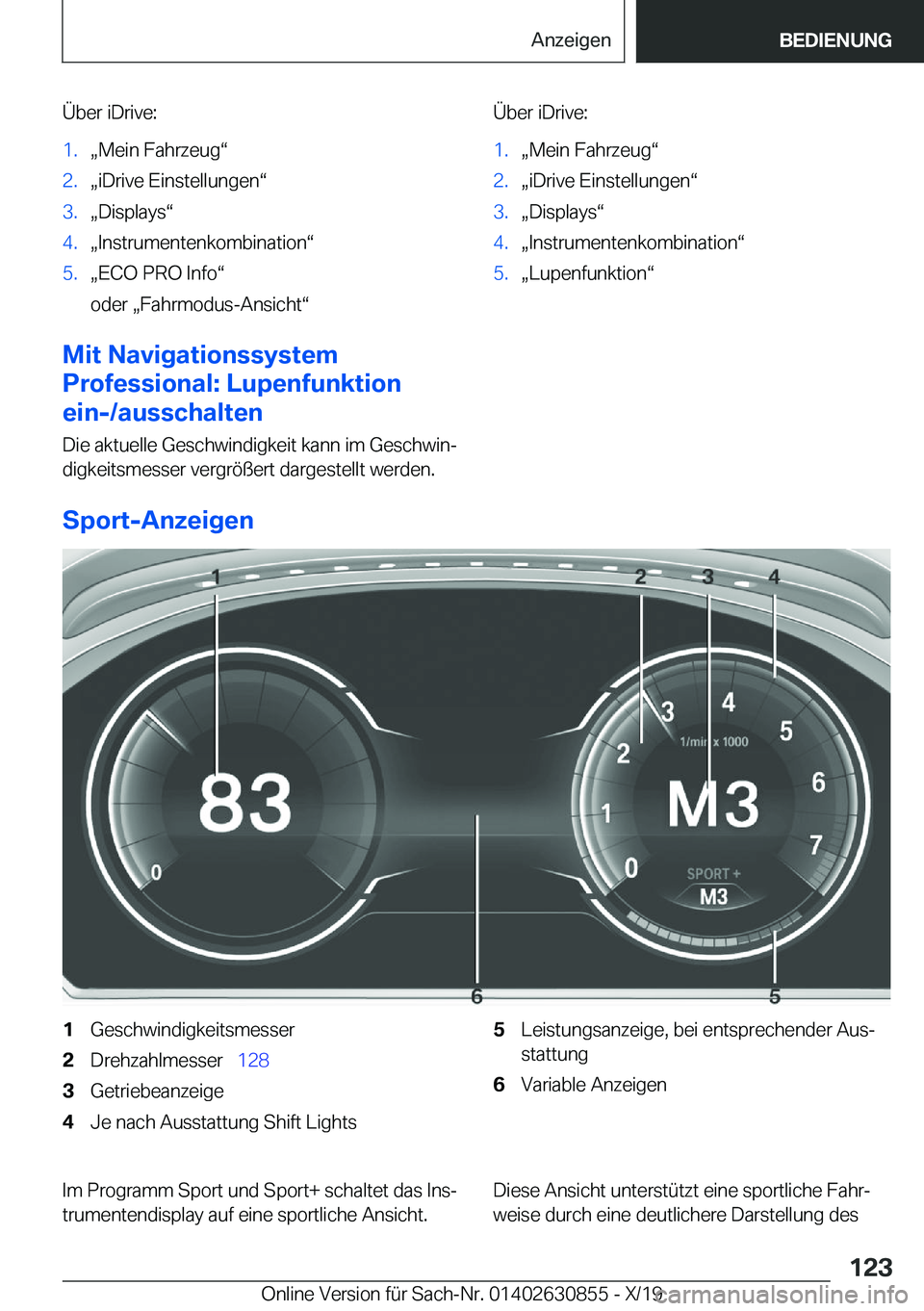 BMW 4 SERIES GRAN COUPE 2020  Betriebsanleitungen (in German) �
