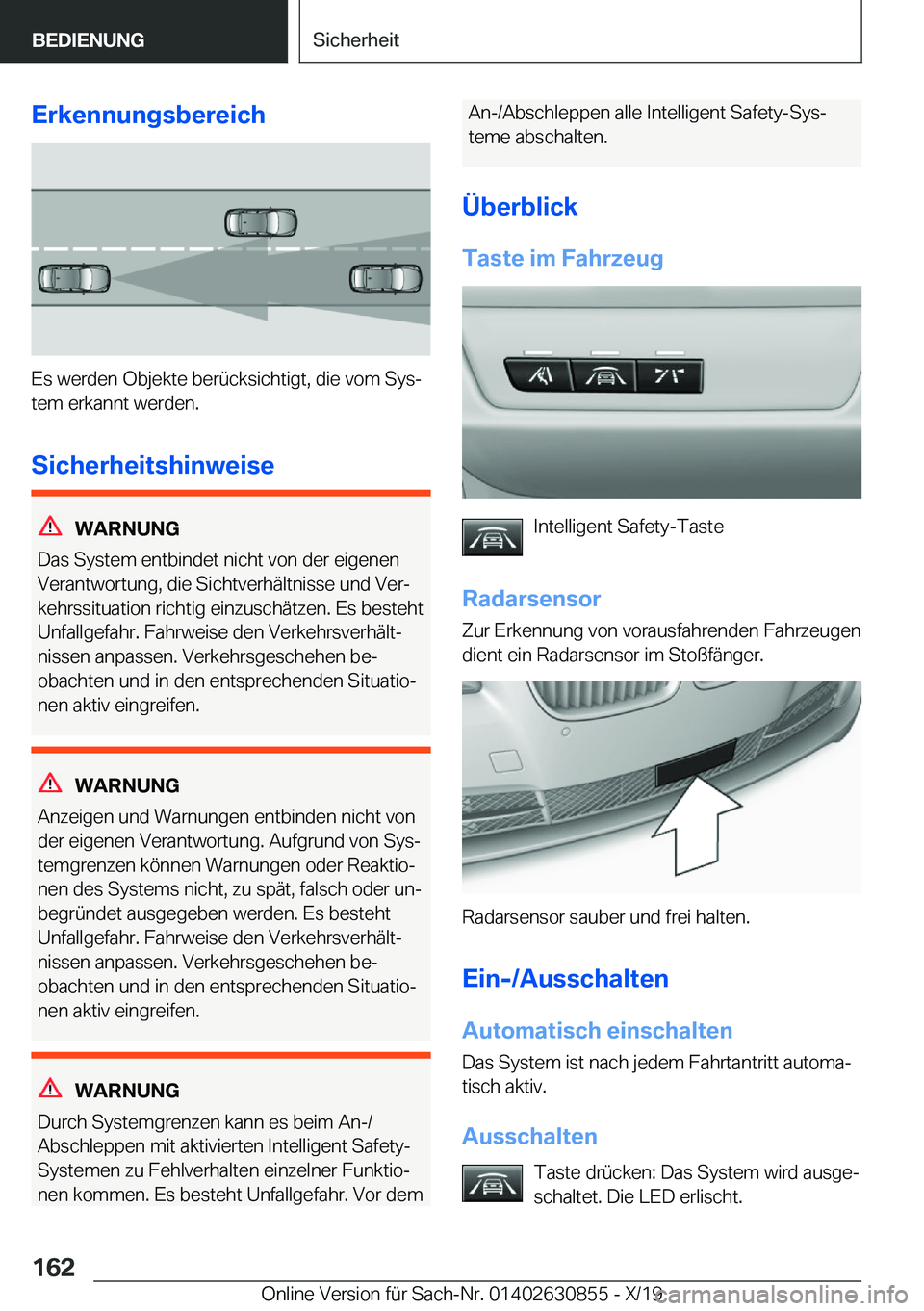 BMW 4 SERIES GRAN COUPE 2020  Betriebsanleitungen (in German) �E�r�k�e�n�n�u�n�g�s�b�e�r�e�i�c�h
�E�s��w�e�r�d�e�n��O�b�j�e�k�t�e��b�e�r�