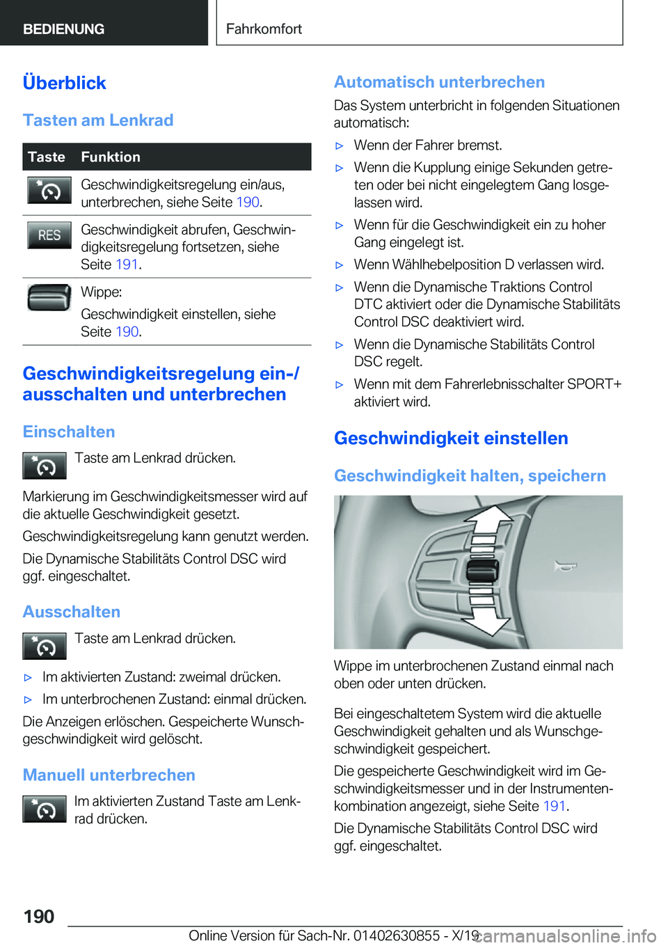 BMW 4 SERIES GRAN COUPE 2020  Betriebsanleitungen (in German) �