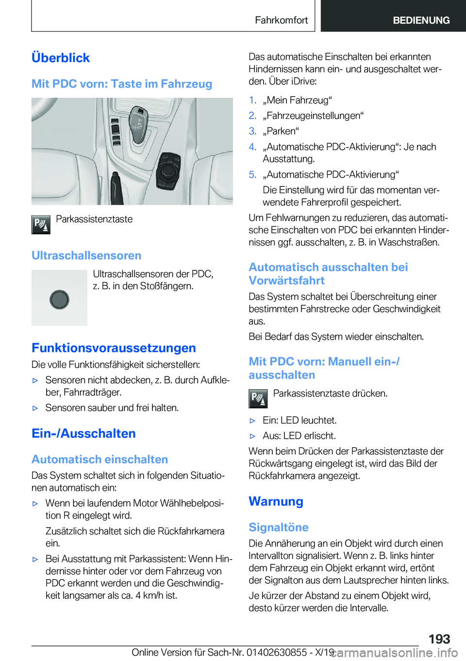 BMW 4 SERIES GRAN COUPE 2020  Betriebsanleitungen (in German) �