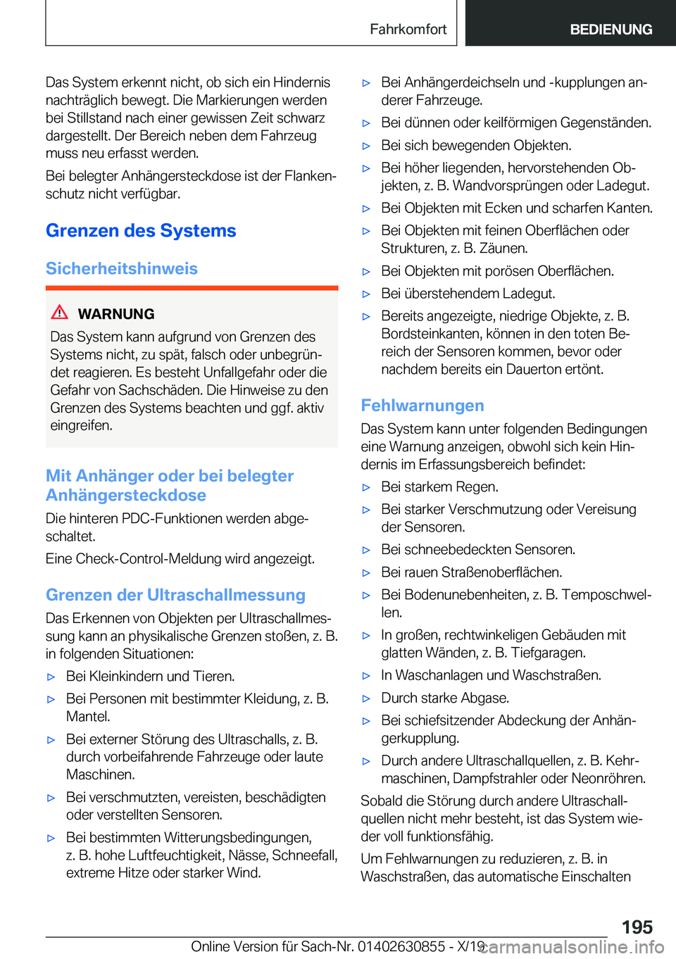 BMW 4 SERIES GRAN COUPE 2020  Betriebsanleitungen (in German) �D�a�s��S�y�s�t�e�m��e�r�k�e�n�n�t��n�i�c�h�t�,��o�b��s�i�c�h��e�i�n��H�i�n�d�e�r�n�i�s
�n�a�c�h�t�r�