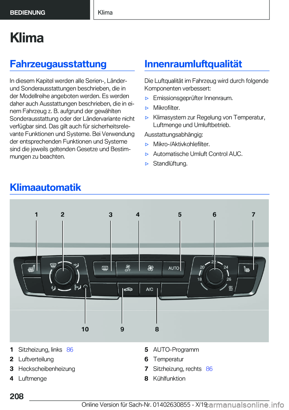 BMW 4 SERIES GRAN COUPE 2020  Betriebsanleitungen (in German) �K�l�i�m�a�F�a�h�r�z�e�u�g�a�u�s�s�t�a�t�t�u�n�g
�I�n��d�i�e�s�e�m��K�a�p�i�t�e�l��w�e�r�d�e�n��a�l�l�e��S�e�r�i�e�n�-�,��L�