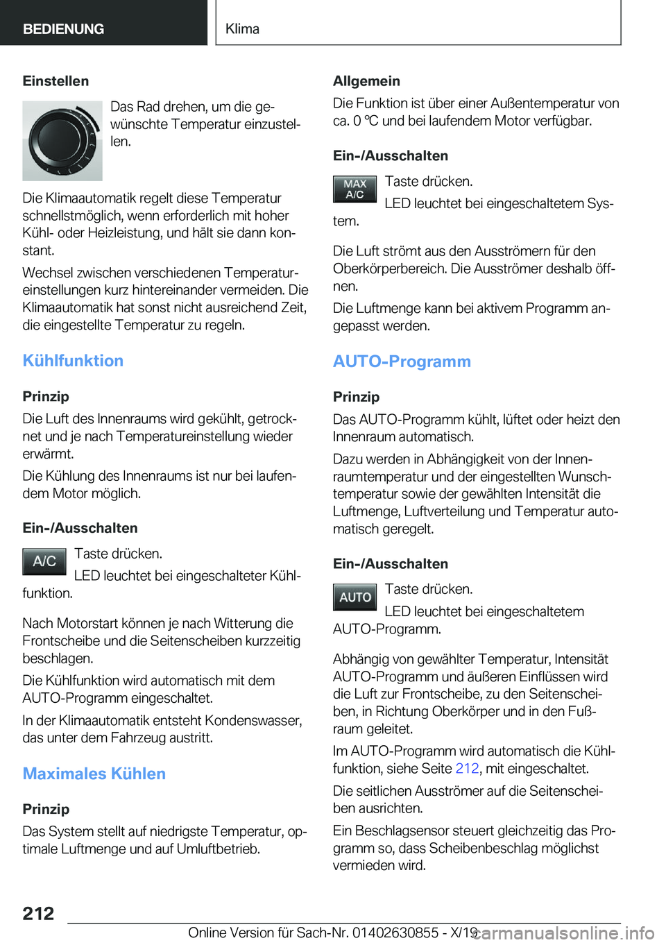 BMW 4 SERIES GRAN COUPE 2020  Betriebsanleitungen (in German) �E�i�n�s�t�e�l�l�e�n�D�a�s��R�a�d��d�r�e�h�e�n�,��u�m��d�i�e��g�ej�w�