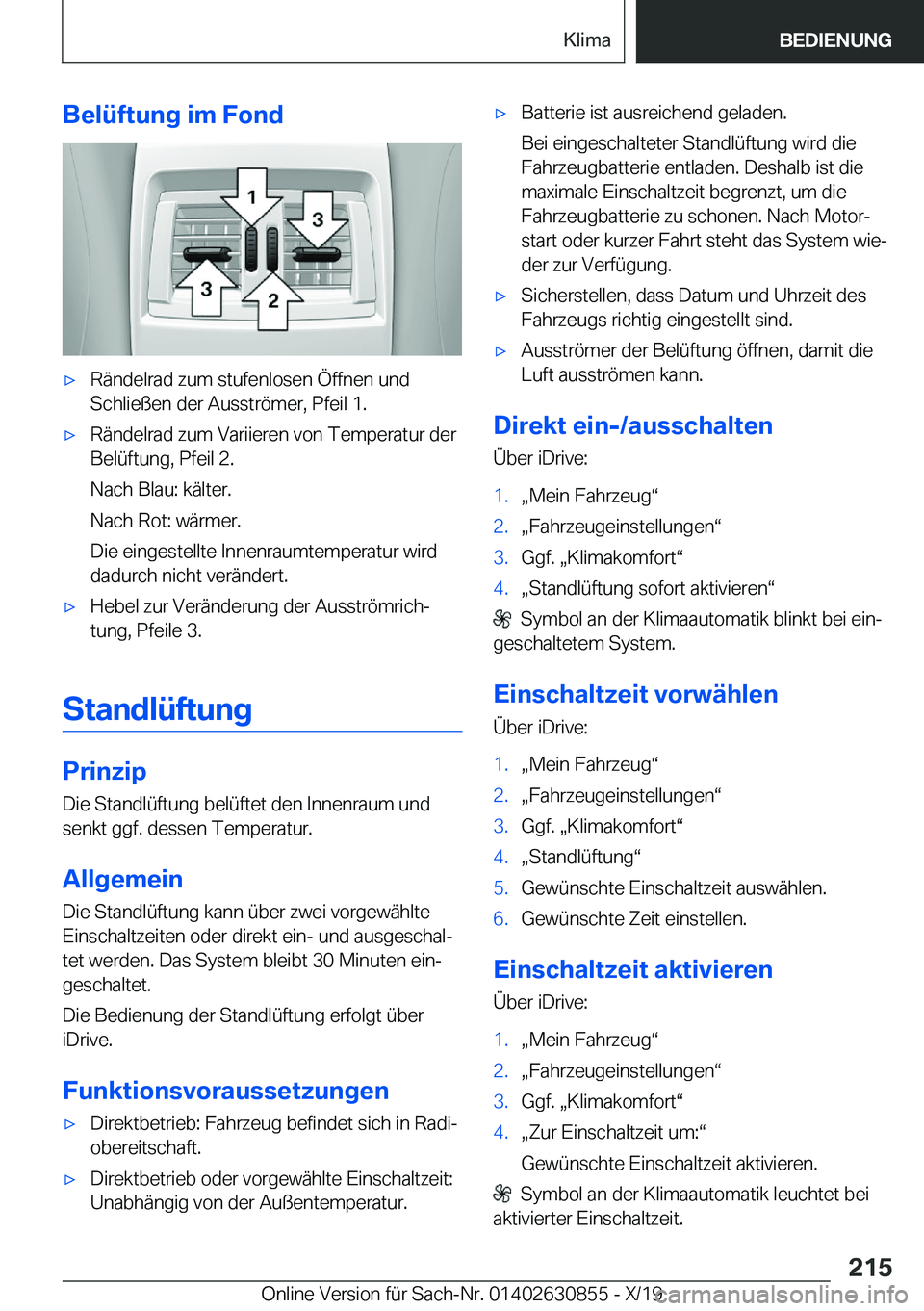 BMW 4 SERIES GRAN COUPE 2020  Betriebsanleitungen (in German) �B�e�l�