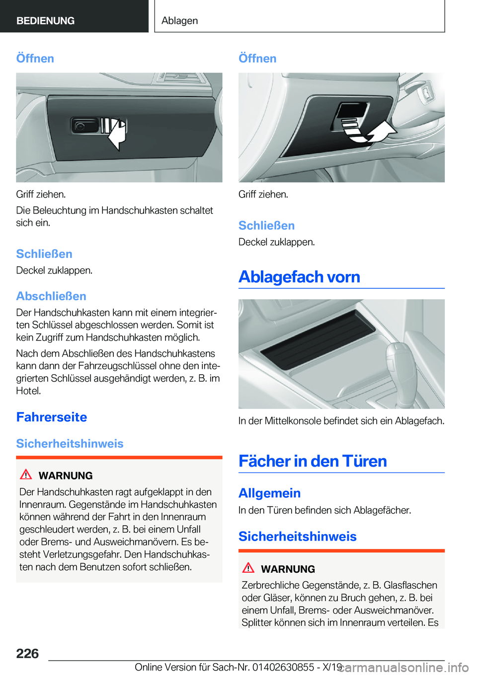 BMW 4 SERIES GRAN COUPE 2020  Betriebsanleitungen (in German) �