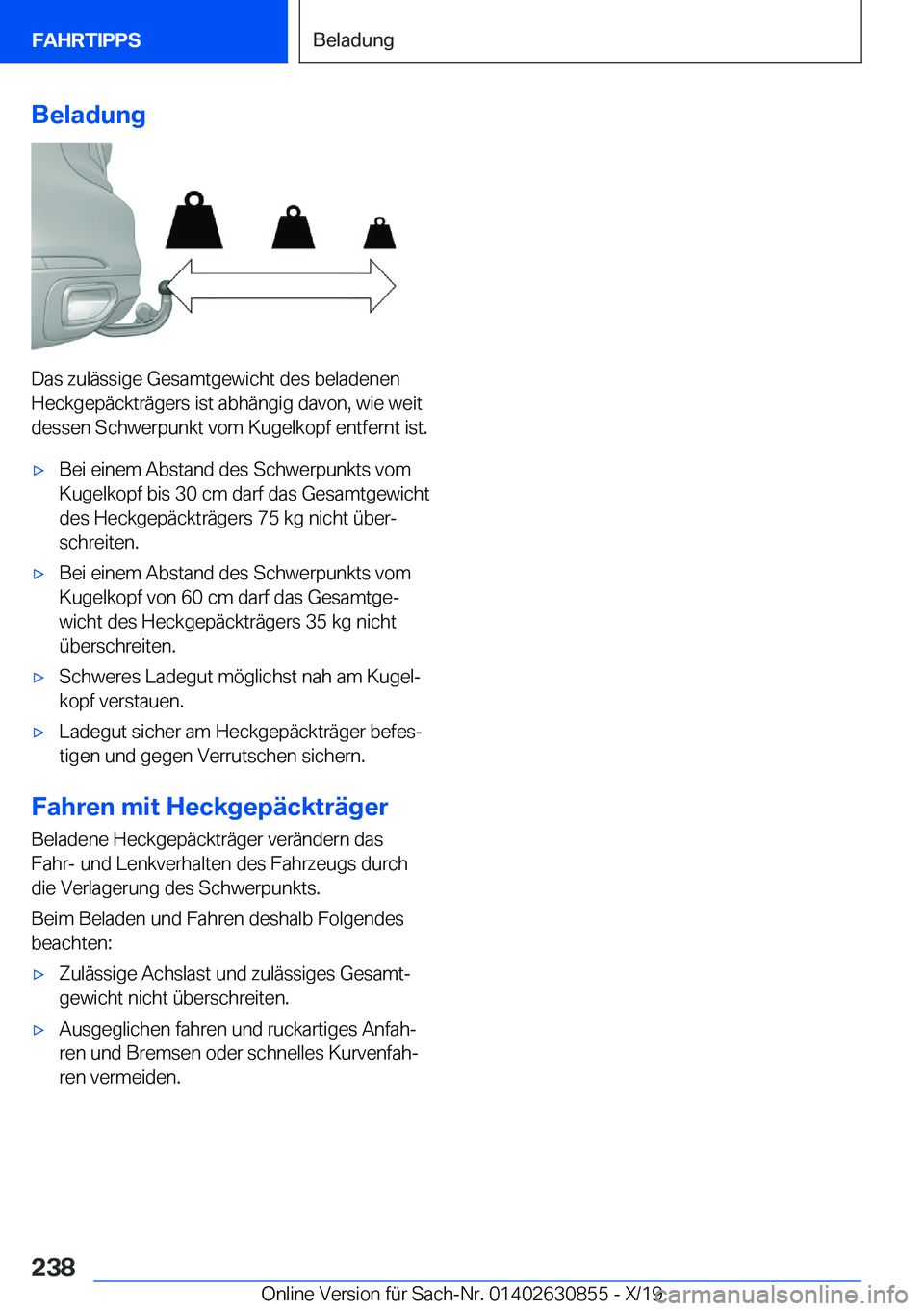 BMW 4 SERIES GRAN COUPE 2020  Betriebsanleitungen (in German) �B�e�l�a�d�u�n�g
�D�a�s��z�u�l�