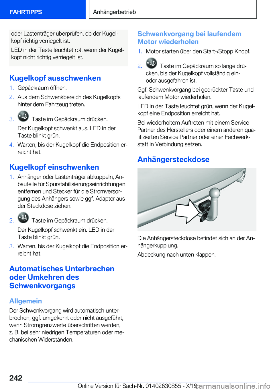 BMW 4 SERIES GRAN COUPE 2020  Betriebsanleitungen (in German) �o�d�e�r��L�a�s�t�e�n�t�r�