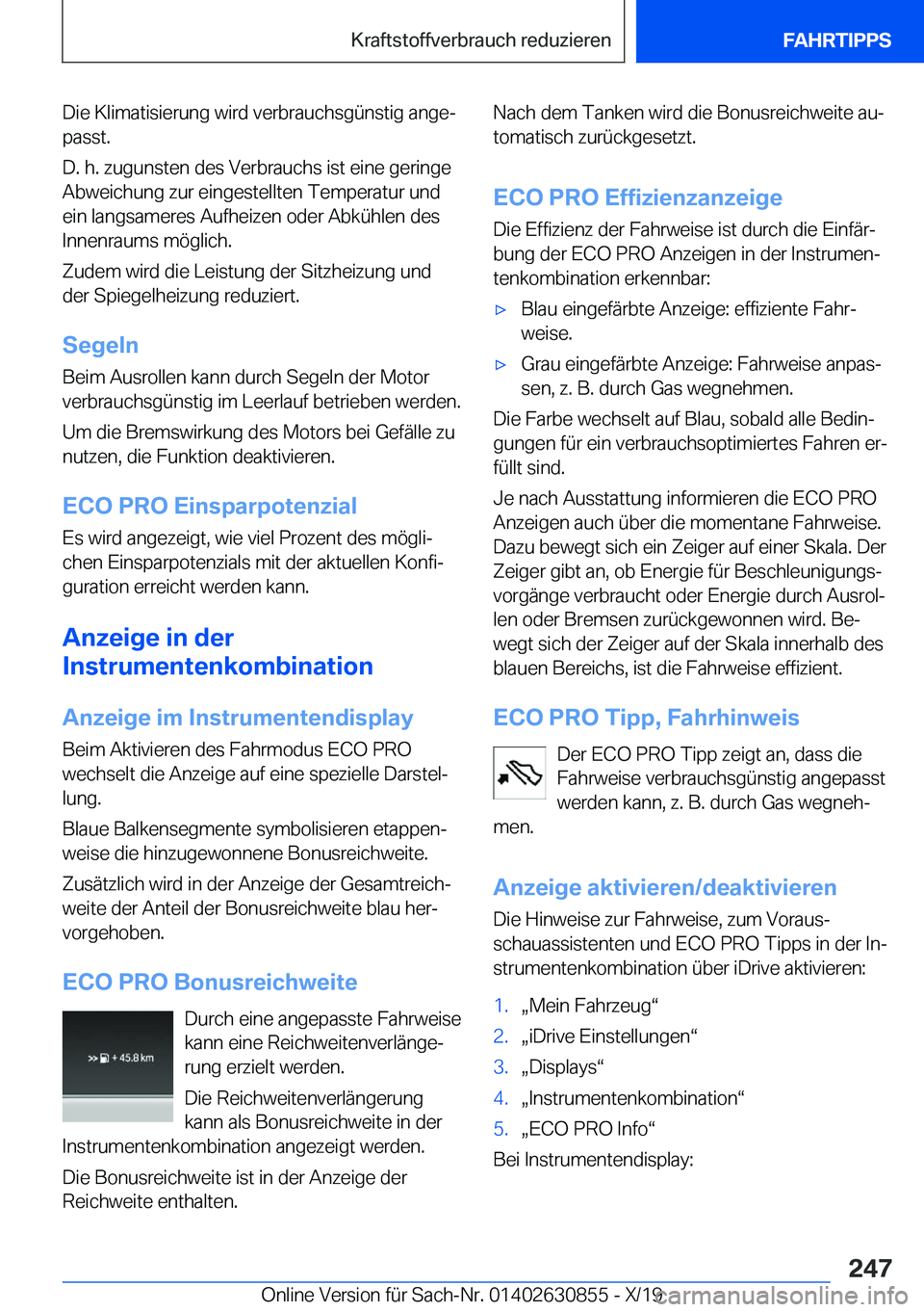 BMW 4 SERIES GRAN COUPE 2020  Betriebsanleitungen (in German) �D�i�e��K�l�i�m�a�t�i�s�i�e�r�u�n�g��w�i�r�d��v�e�r�b�r�a�u�c�h�s�g�