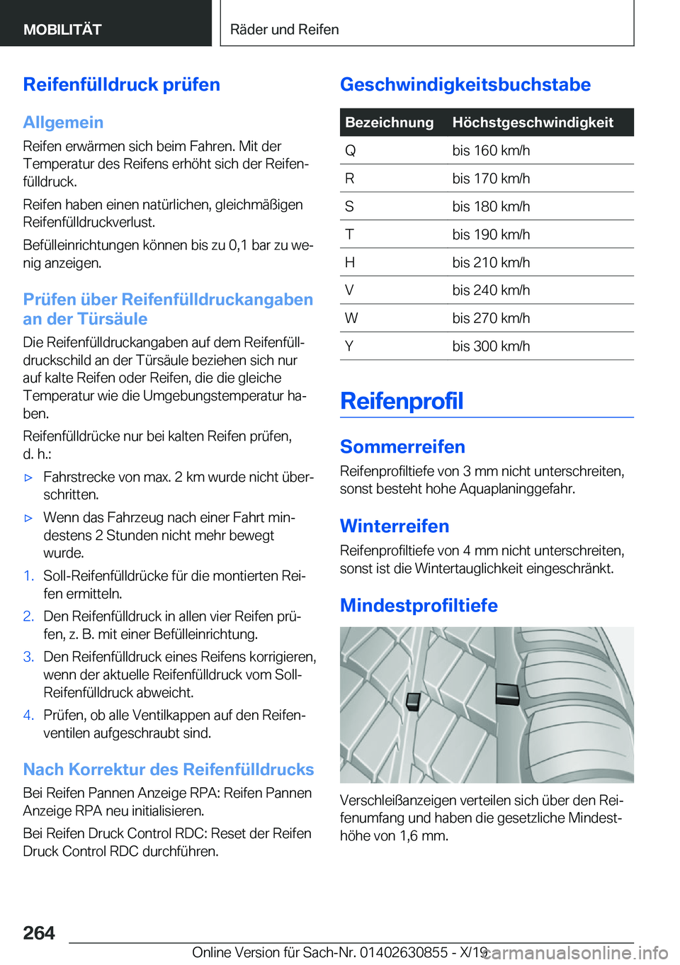 BMW 4 SERIES GRAN COUPE 2020  Betriebsanleitungen (in German) �R�e�i�f�e�n�f�