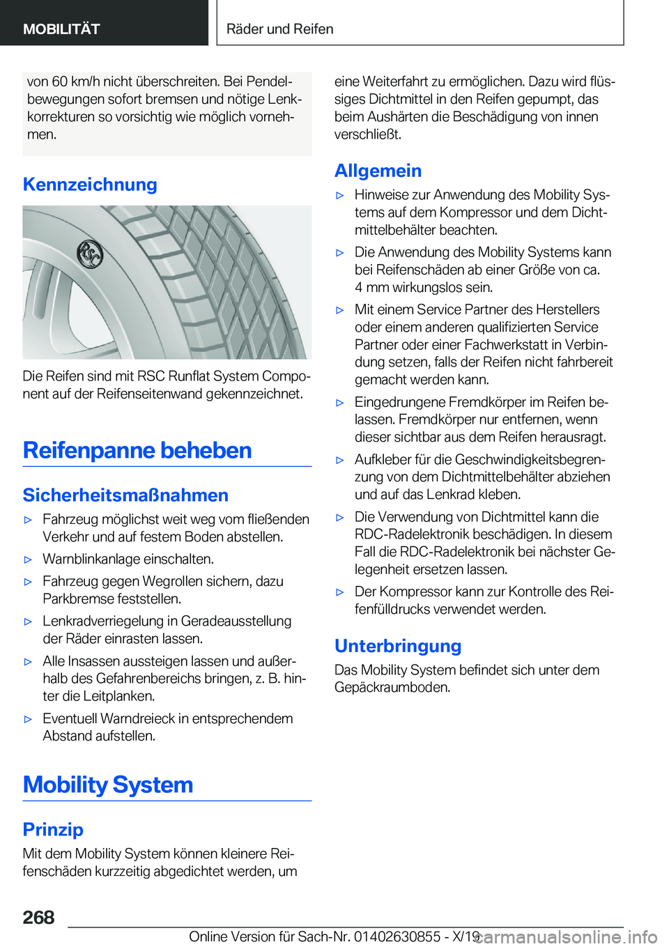 BMW 4 SERIES GRAN COUPE 2020  Betriebsanleitungen (in German) �v�o�n��6�0��k�m�/�h��n�i�c�h�t��