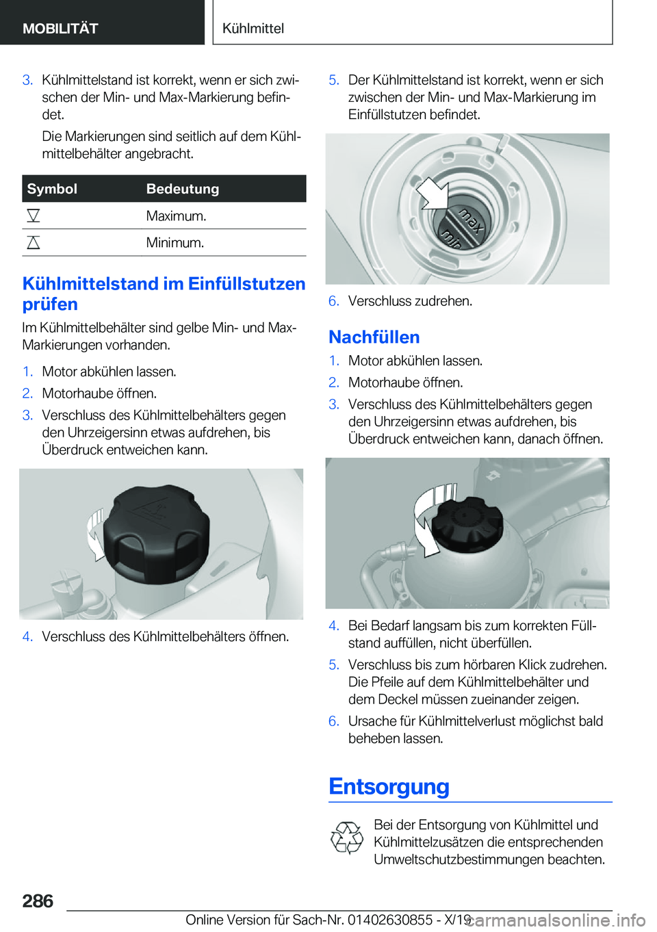 BMW 4 SERIES GRAN COUPE 2020  Betriebsanleitungen (in German) �3�.�K�