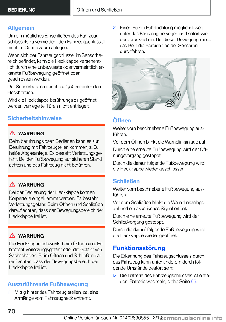 BMW 4 SERIES GRAN COUPE 2020  Betriebsanleitungen (in German) �A�l�l�g�e�m�e�i�n�U�m��e�i�n��m�