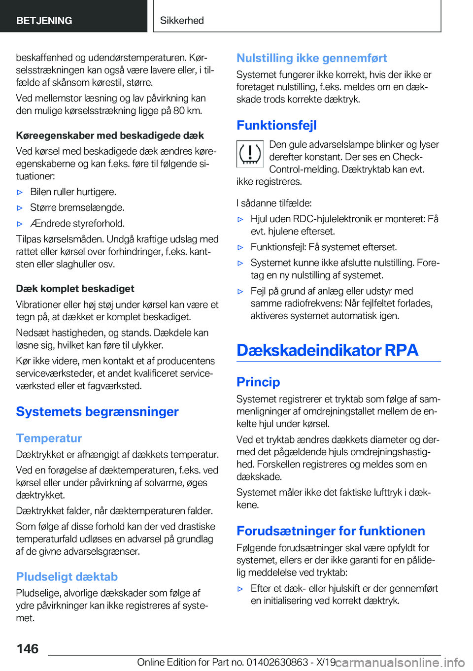 BMW 4 SERIES GRAN COUPE 2020  InstruktionsbØger (in Danish) �b�e�s�k�a�f�f�e�n�h�e�d��o�g��u�d�e�n�d�