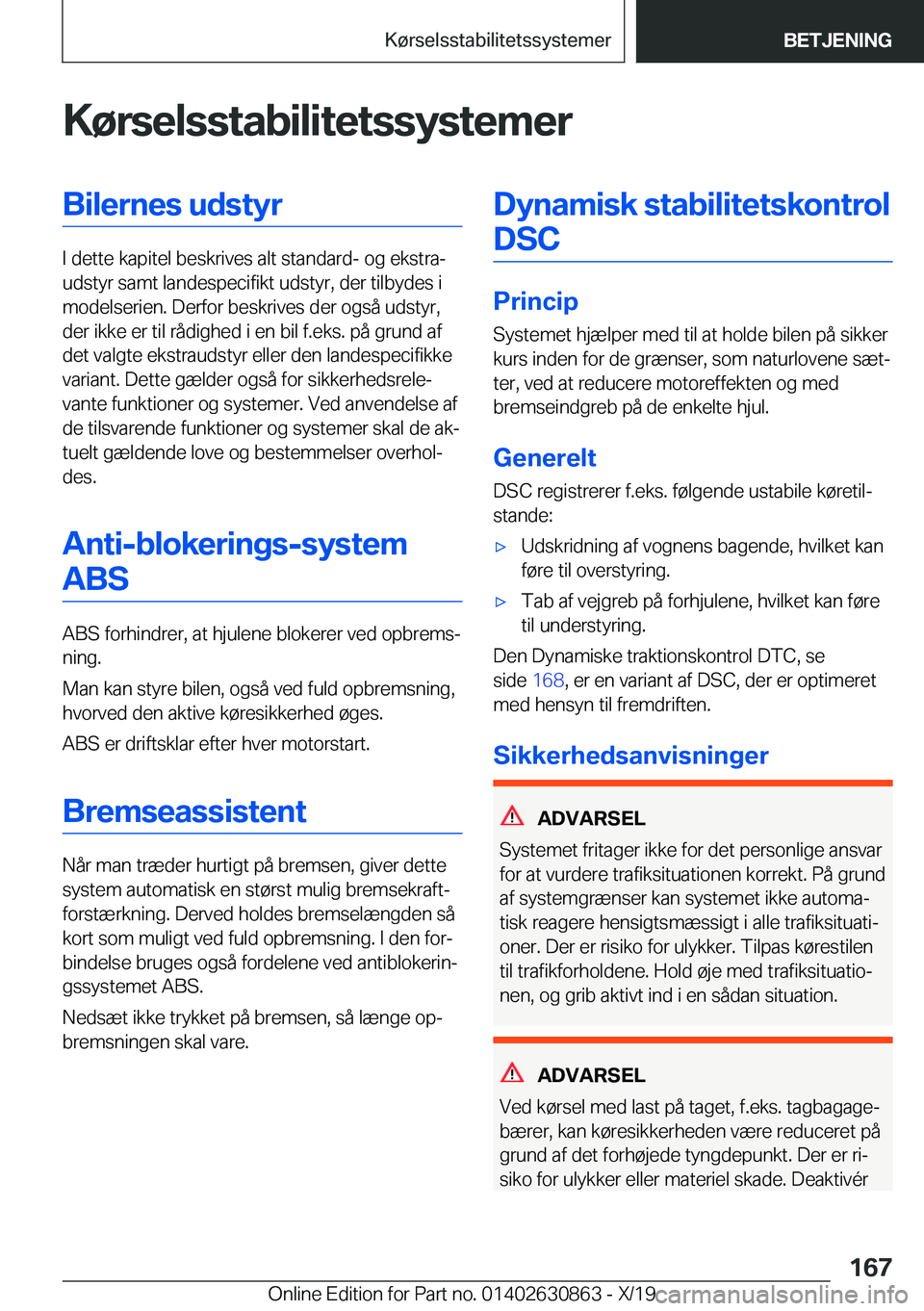 BMW 4 SERIES GRAN COUPE 2020  InstruktionsbØger (in Danish) �K�