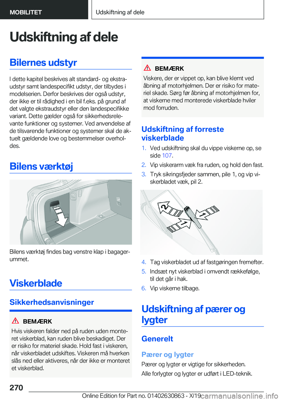 BMW 4 SERIES GRAN COUPE 2020  InstruktionsbØger (in Danish) �U�d�s�k�i�f�t�n�i�n�g��a�f��d�e�l�e�B�i�l�e�r�n�e�s��u�d�s�t�y�r
�I��d�e�t�t�e��k�a�p�i�t�e�l��b�e�s�k�r�i�v�e�s��a�l�t��s�t�a�n�d�a�r�d�-��o�g��e�k�s�t�r�aj
�u�d�s�t�y�r��s�a�m�t��l�a�n