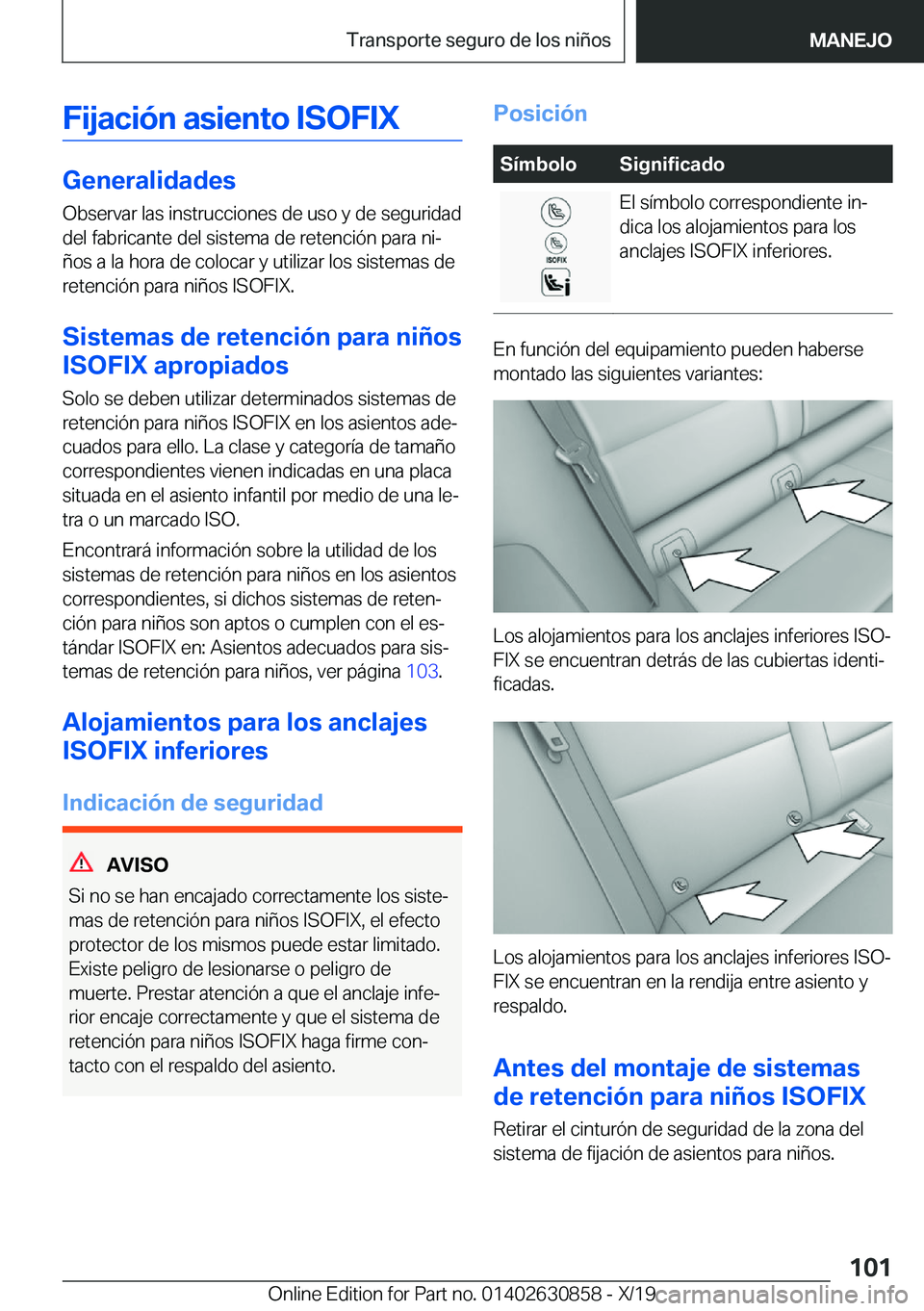 BMW 4 SERIES GRAN COUPE 2020  Manuales de Empleo (in Spanish) �F�i�j�a�c�i�