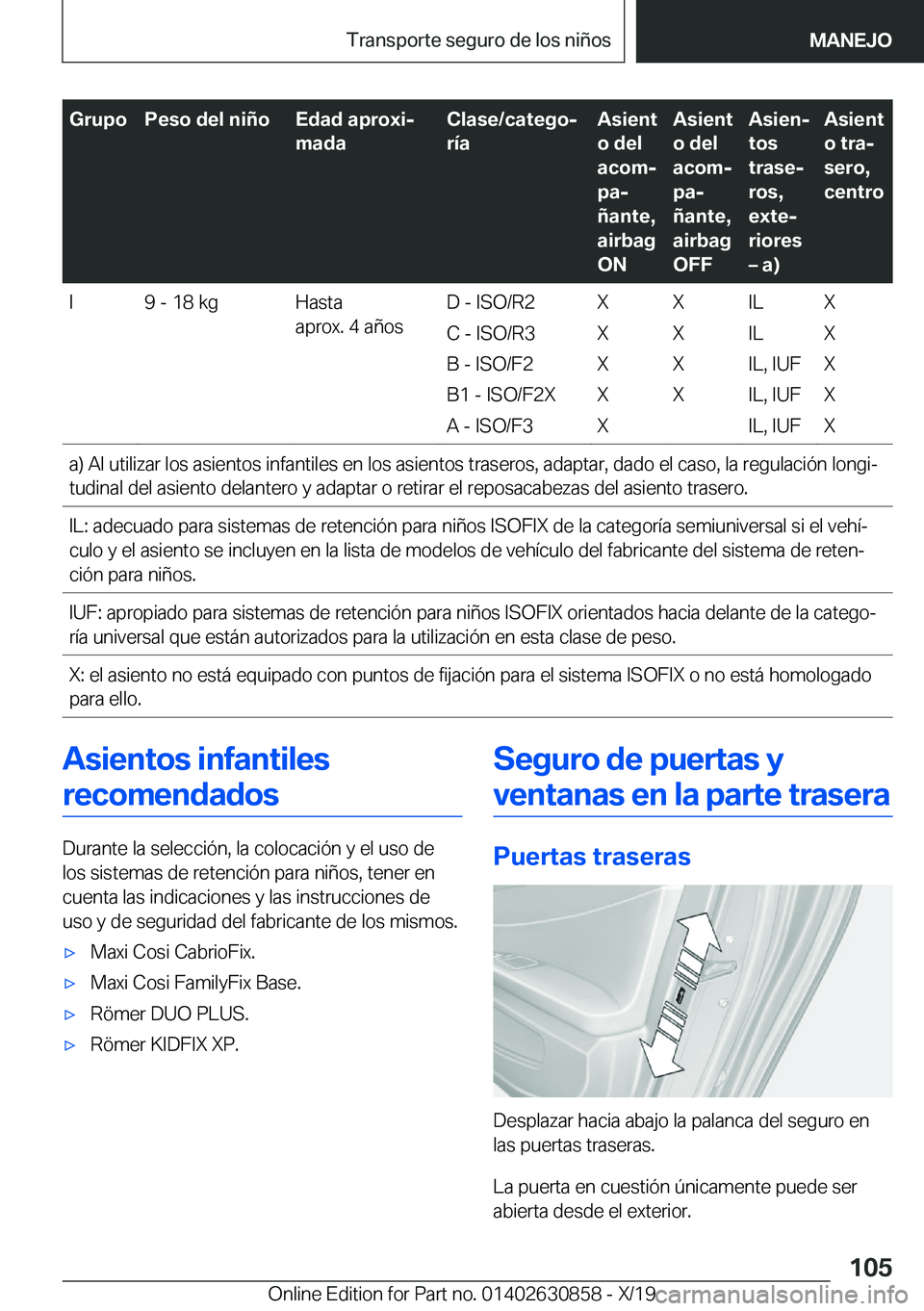 BMW 4 SERIES GRAN COUPE 2020  Manuales de Empleo (in Spanish) �G�r�u�p�o�P�e�s�o��d�e�l��n�i�