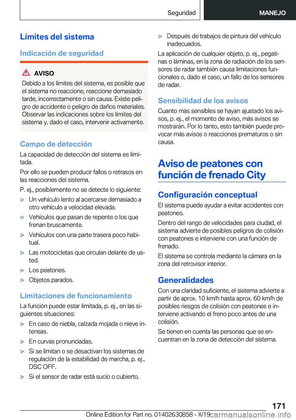 BMW 4 SERIES GRAN COUPE 2020  Manuales de Empleo (in Spanish) �L�