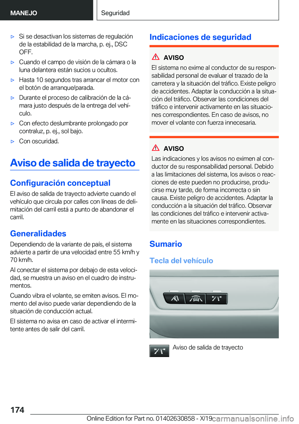 BMW 4 SERIES GRAN COUPE 2020  Manuales de Empleo (in Spanish) x�S�i��s�e��d�e�s�a�c�t�i�v�a�n��l�o�s��s�i�s�t�e�m�a�s��d�e��r�e�g�u�l�a�c�i�