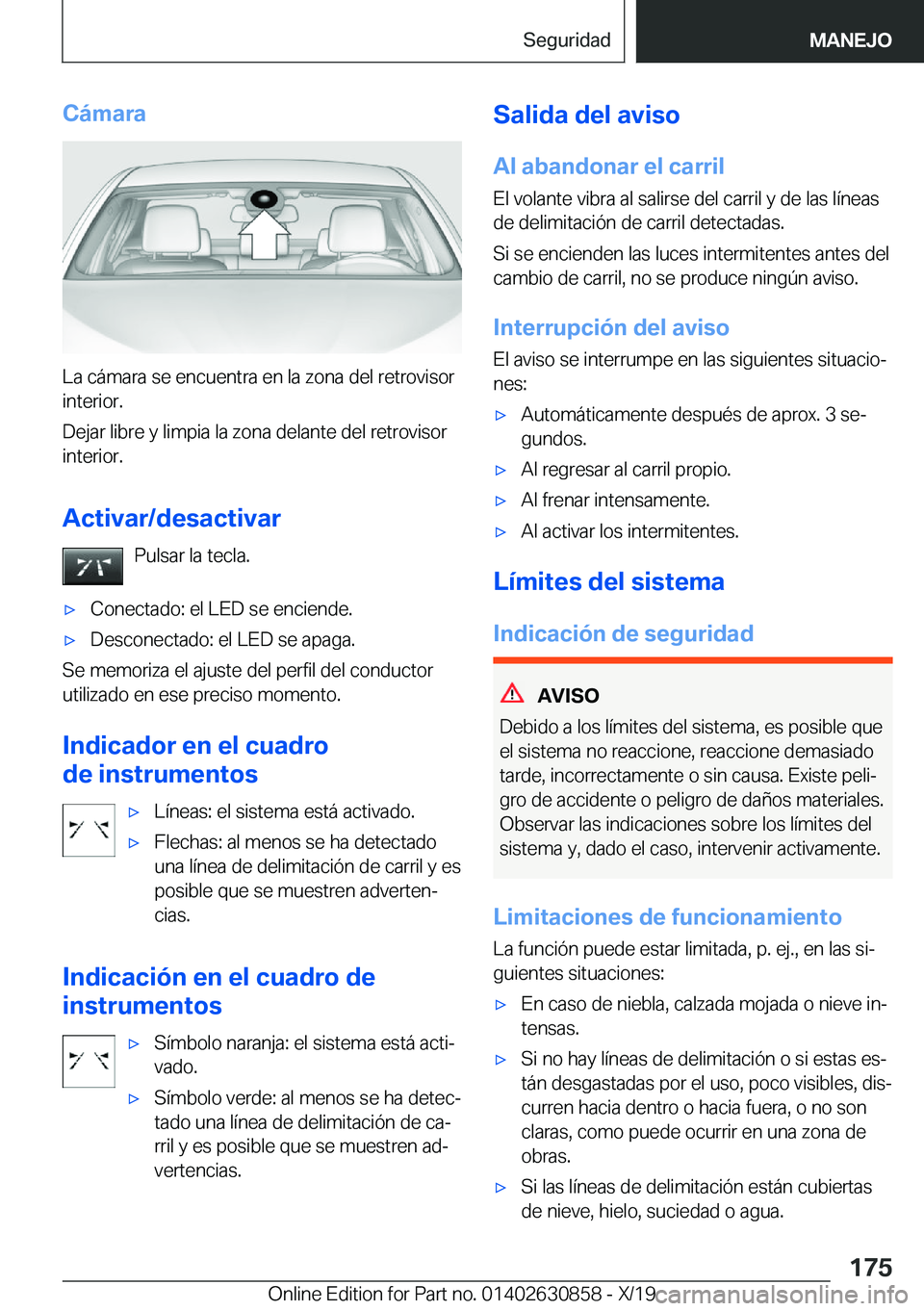 BMW 4 SERIES GRAN COUPE 2020  Manuales de Empleo (in Spanish) �C�