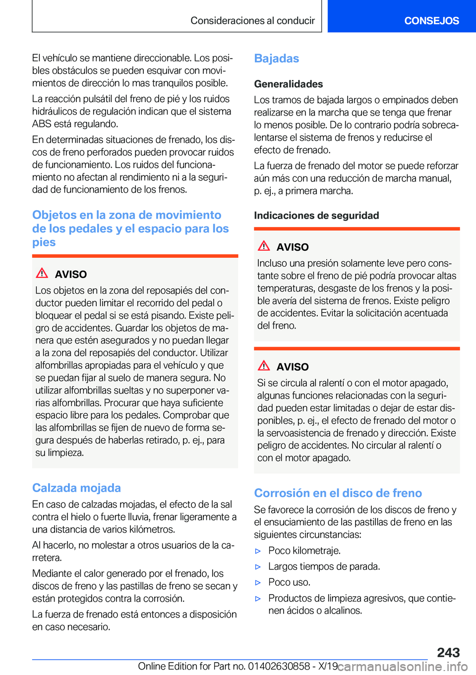 BMW 4 SERIES GRAN COUPE 2020  Manuales de Empleo (in Spanish) �E�l��v�e�h�