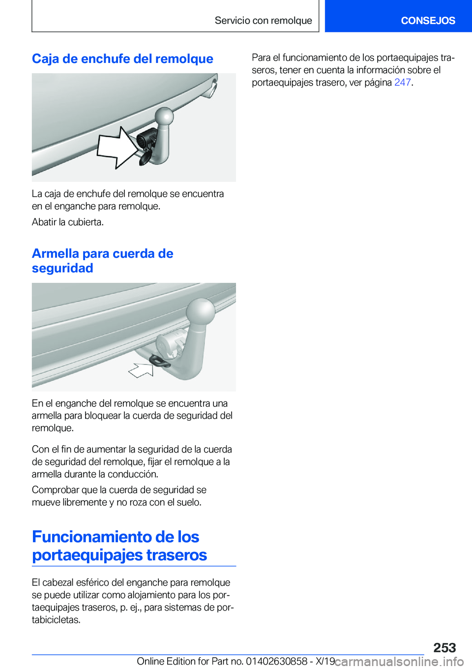 BMW 4 SERIES GRAN COUPE 2020  Manuales de Empleo (in Spanish) �C�a�j�a��d�e��e�n�c�h�u�f�e��d�e�l��r�e�m�o�l�q�u�e
�L�a��c�a�j�a��d�e��e�n�c�h�u�f�e��d�e�l��r�e�m�o�l�q�u�e��s�e��e�n�c�u�e�n�t�r�a
�e�n��e�l��e�n�g�a�n�c�h�e��p�a�r�a��r�e�m�o�l�q�u