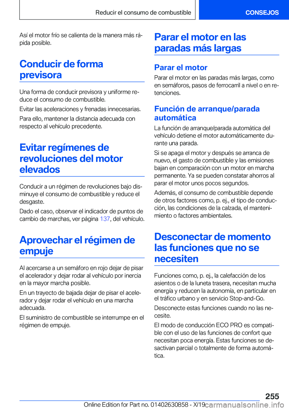 BMW 4 SERIES GRAN COUPE 2020  Manuales de Empleo (in Spanish) �A�s�