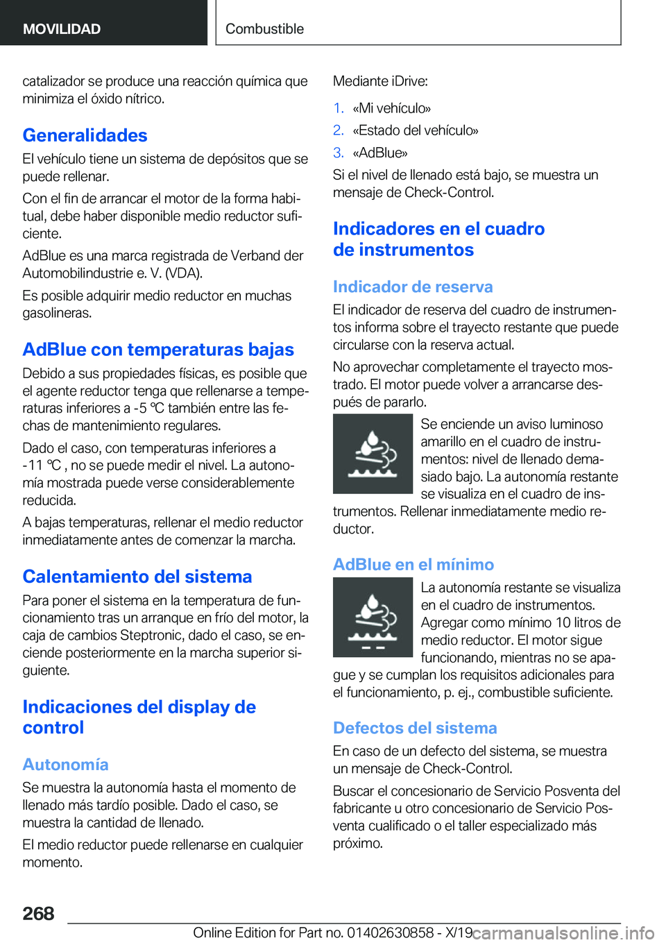 BMW 4 SERIES GRAN COUPE 2020  Manuales de Empleo (in Spanish) �c�a�t�a�l�i�z�a�d�o�r��s�e��p�r�o�d�u�c�e��u�n�a��r�e�a�c�c�i�