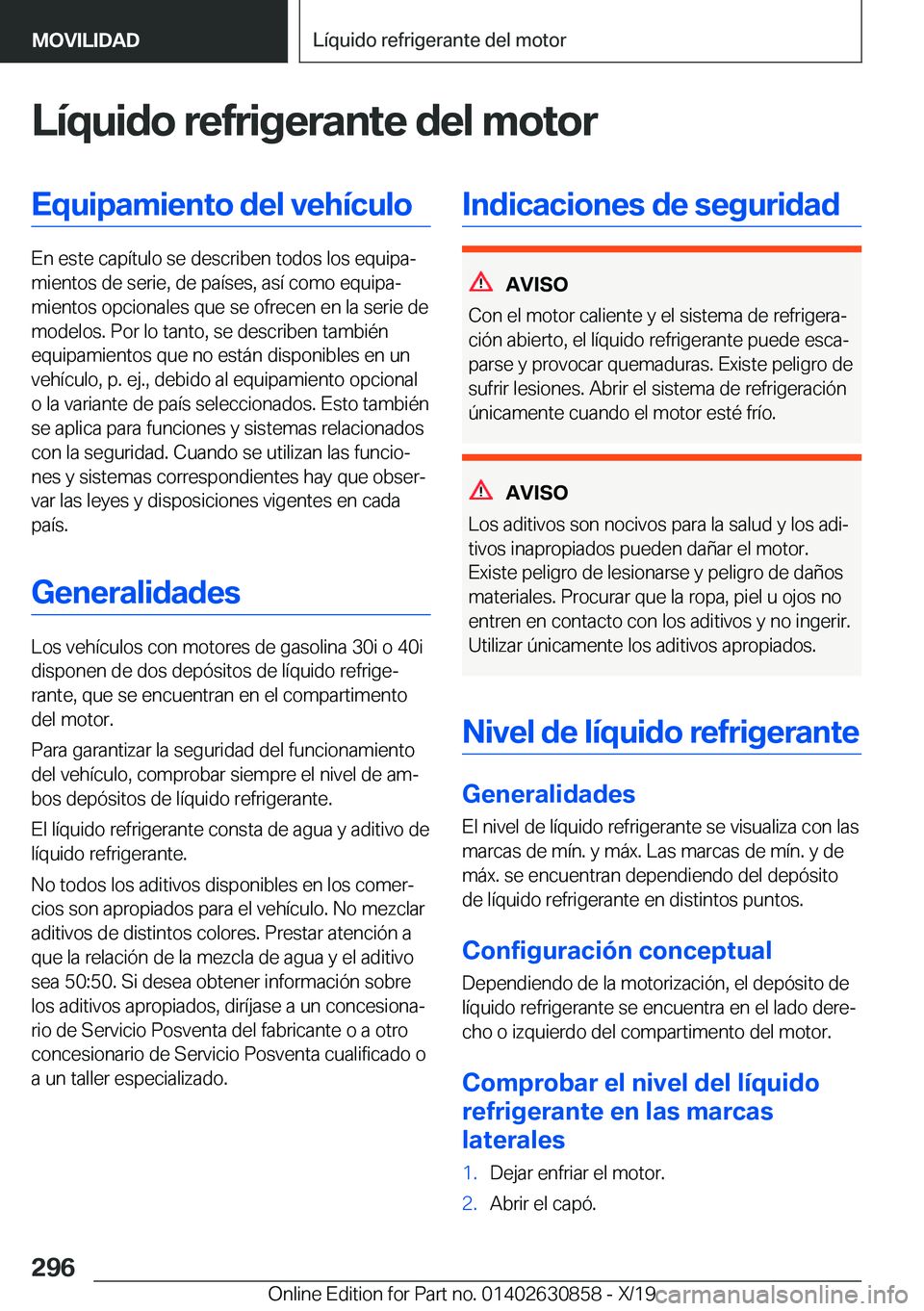 BMW 4 SERIES GRAN COUPE 2020  Manuales de Empleo (in Spanish) �L�