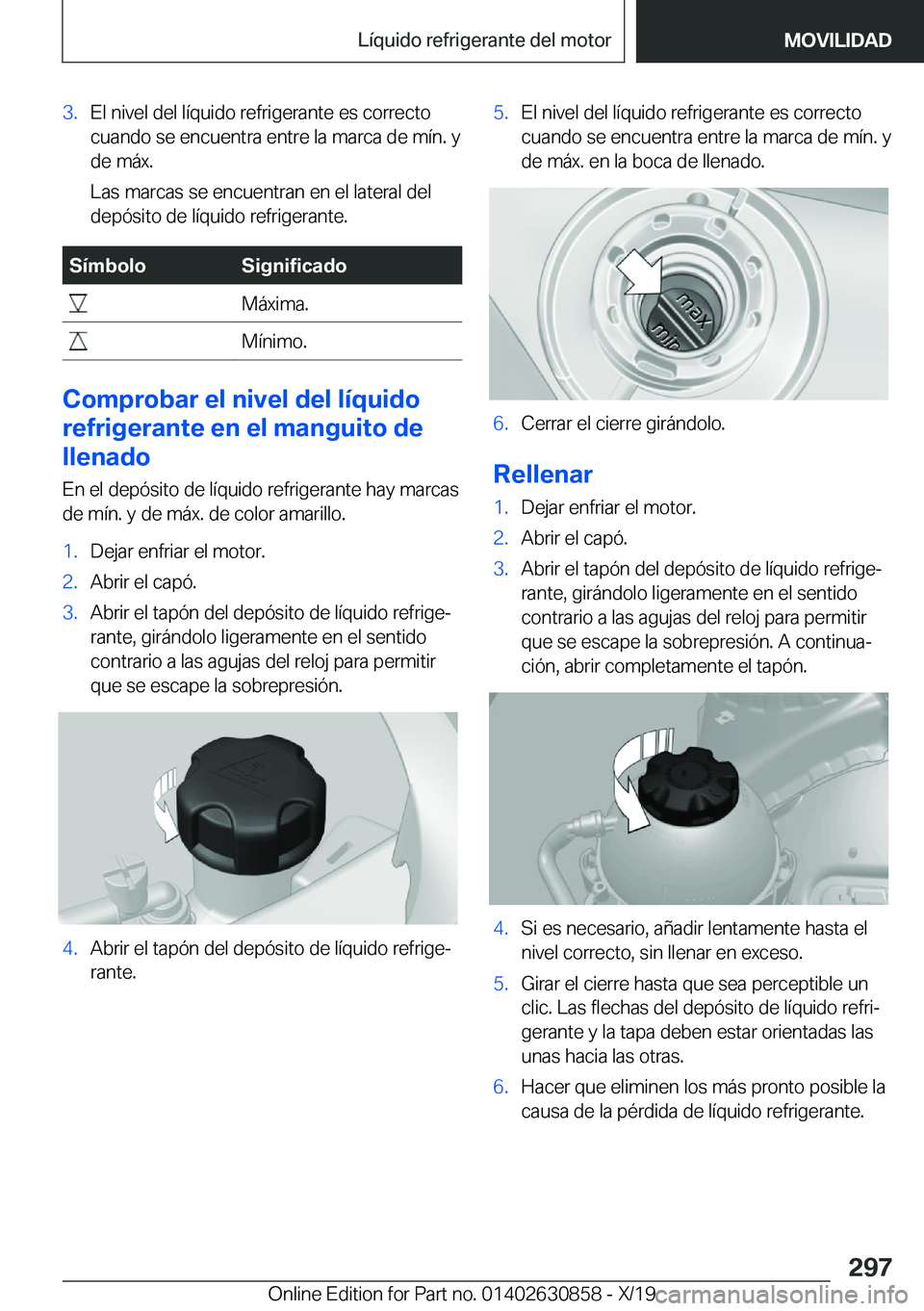 BMW 4 SERIES GRAN COUPE 2020  Manuales de Empleo (in Spanish) �3�.�E�l��n�i�v�e�l��d�e�l��l�