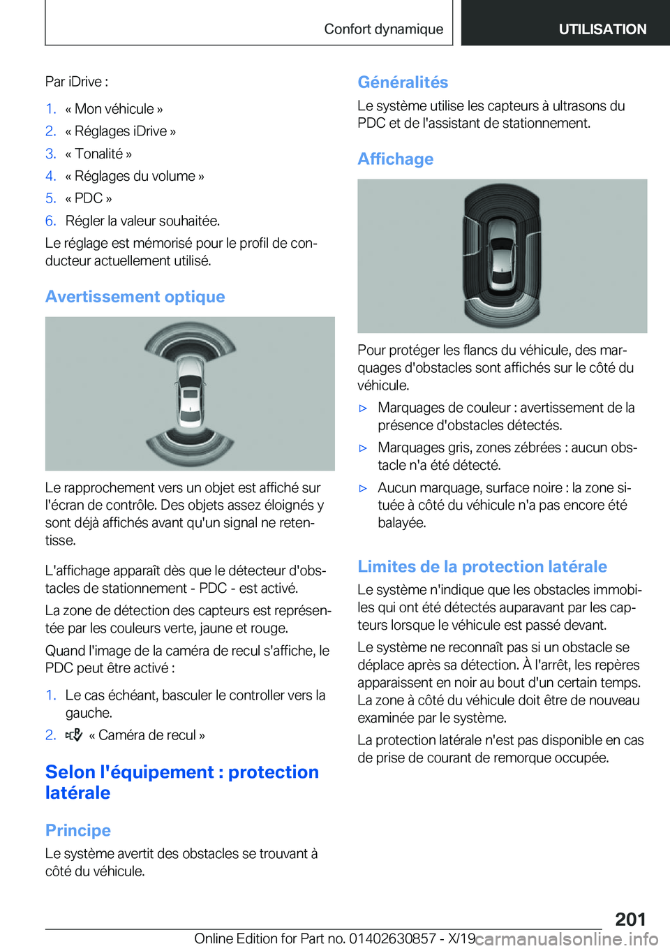 BMW 4 SERIES GRAN COUPE 2020  Notices Demploi (in French) �P�a�r��i�D�r�i�v�e��:�1�.�k��M�o�n��v�é�h�i�c�u�l�e��{�2�.�k��R�é�g�l�a�g�e�s��i�D�r�i�v�e��{�3�.�k��T�o�n�a�l�i�t�é��{�4�.�k��R�é�g�l�a�g�e�s��d�u��v�o�l�u�m�e��{�5�.�k��P�D�C��{