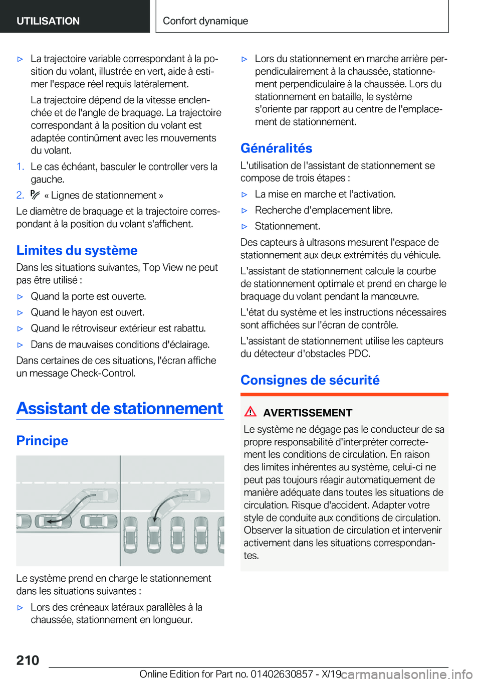 BMW 4 SERIES GRAN COUPE 2020  Notices Demploi (in French) 'x�L�a��t�r�a�j�e�c�t�o�i�r�e��v�a�r�i�a�b�l�e��c�o�r�r�e�s�p�o�n�d�a�n�t��
