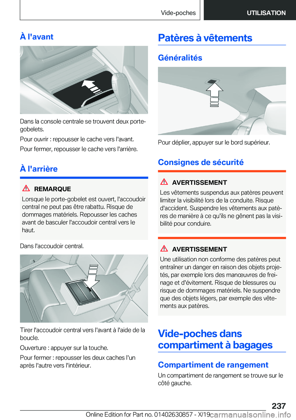 BMW 4 SERIES GRAN COUPE 2020  Notices Demploi (in French) �