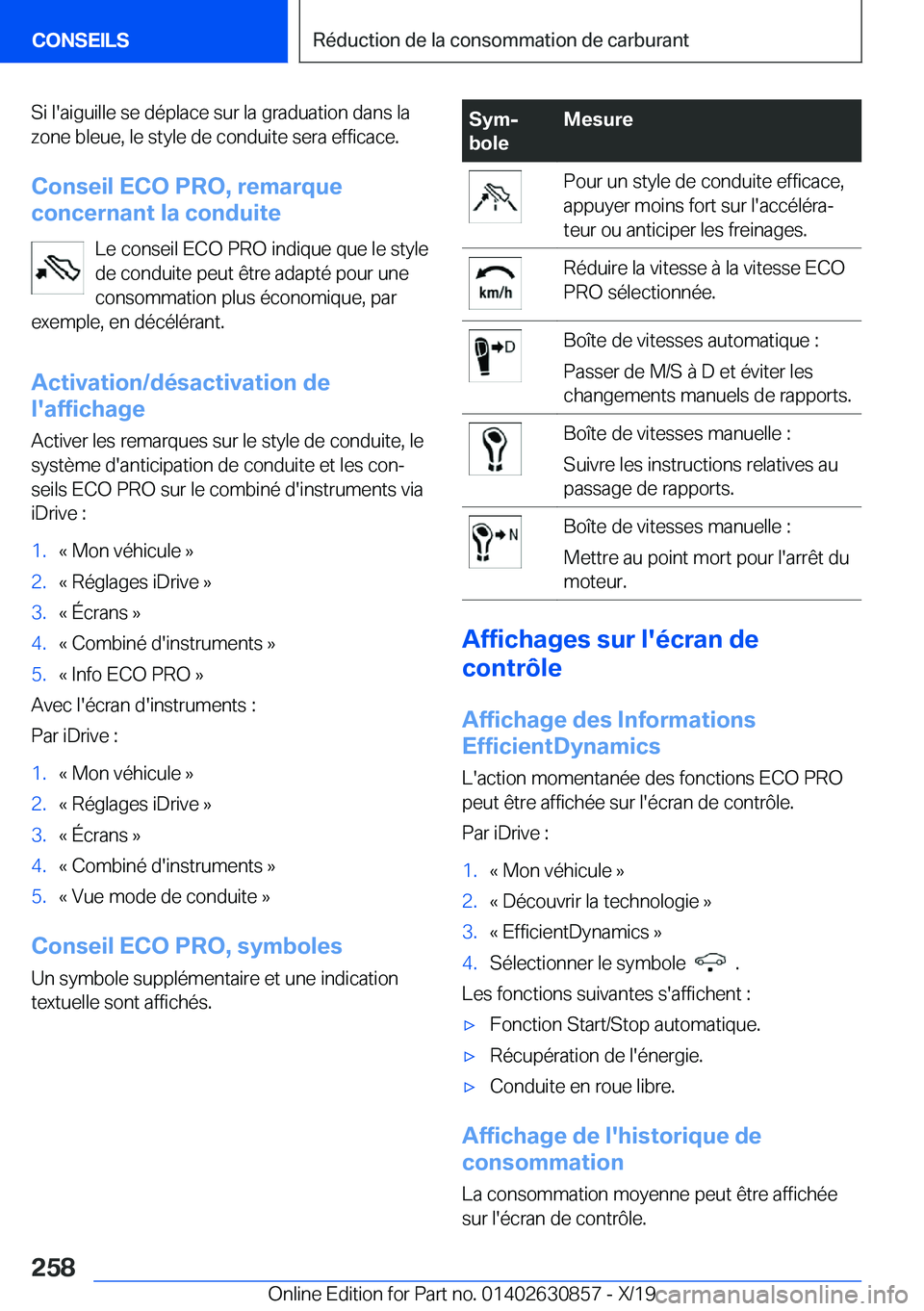 BMW 4 SERIES GRAN COUPE 2020  Notices Demploi (in French) �S�i��l�'�a�i�g�u�i�l�l�e��s�e��d�é�p�l�a�c�e��s�u�r��l�a��g�r�a�d�u�a�t�i�o�n��d�a�n�s��l�a�z�o�n�e��b�l�e�u�e�,��l�e��s�t�y�l�e��d�e��c�o�n�d�u�i�t�e��s�e�r�a��e�f�f�i�c�a�c�e�.
