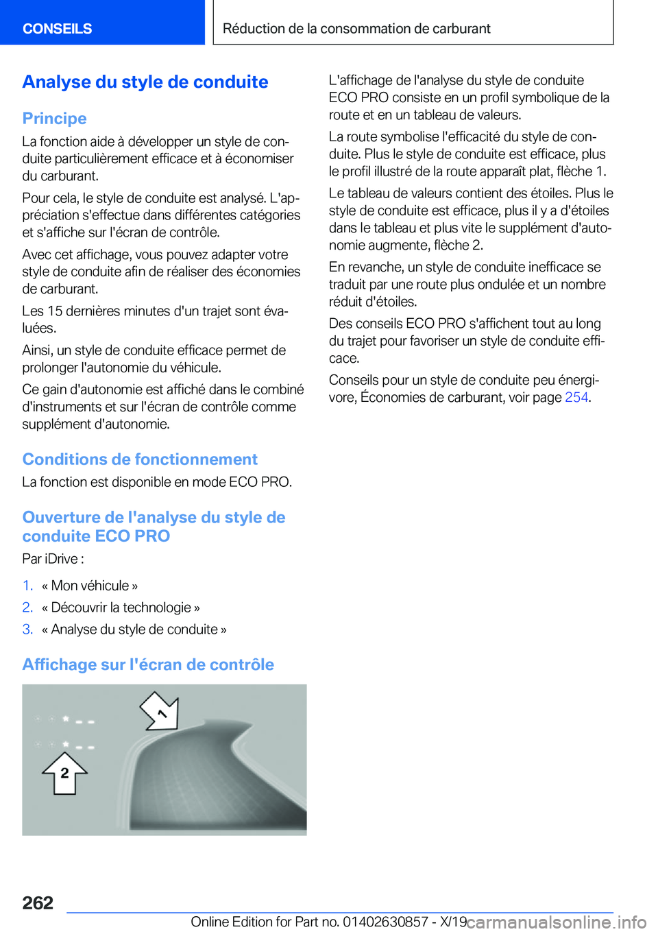 BMW 4 SERIES GRAN COUPE 2020  Notices Demploi (in French) �A�n�a�l�y�s�e��d�u��s�t�y�l�e��d�e��c�o�n�d�u�i�t�e�P�r�i�n�c�i�p�e
�L�a��f�o�n�c�t�i�o�n��a�i�d�e��