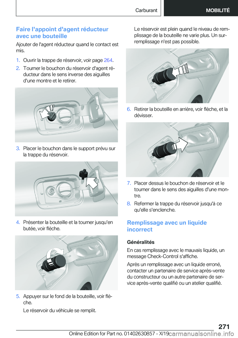 BMW 4 SERIES GRAN COUPE 2020  Notices Demploi (in French) �F�a�i�r�e��l�'�a�p�p�o�i�n�t��d�'�a�g�e�n�t��r�é�d�u�c�t�e�u�r
�a�v�e�c��u�n�e��b�o�u�t�e�i�l�l�e
�A�j�o�u�t�e�r��d�e��l�'�a�g�e�n�t��r�é�d�u�c�t�e�u�r��q�u�a�n�d��l�e��c�o�n