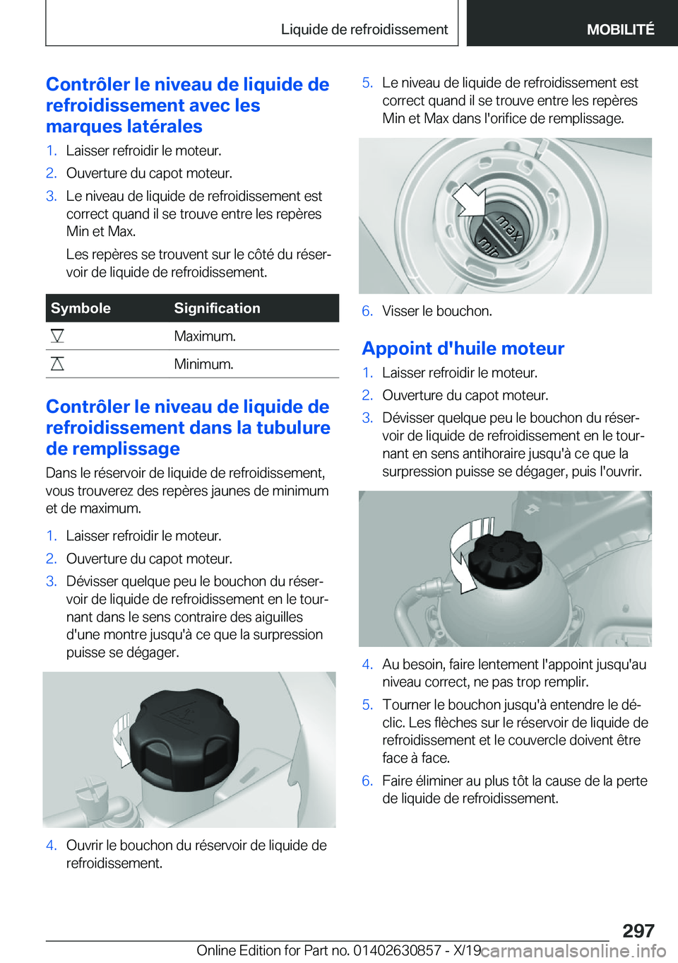BMW 4 SERIES GRAN COUPE 2020  Notices Demploi (in French) �C�o�n�t�r�