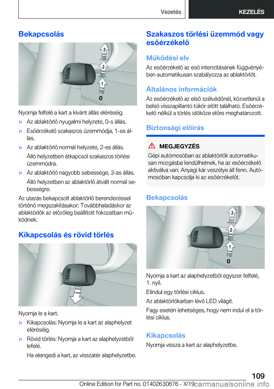 BMW 4 SERIES GRAN COUPE 2020  Kezelési útmutató (in Hungarian) �B�e�k�a�p�c�s�o�l�