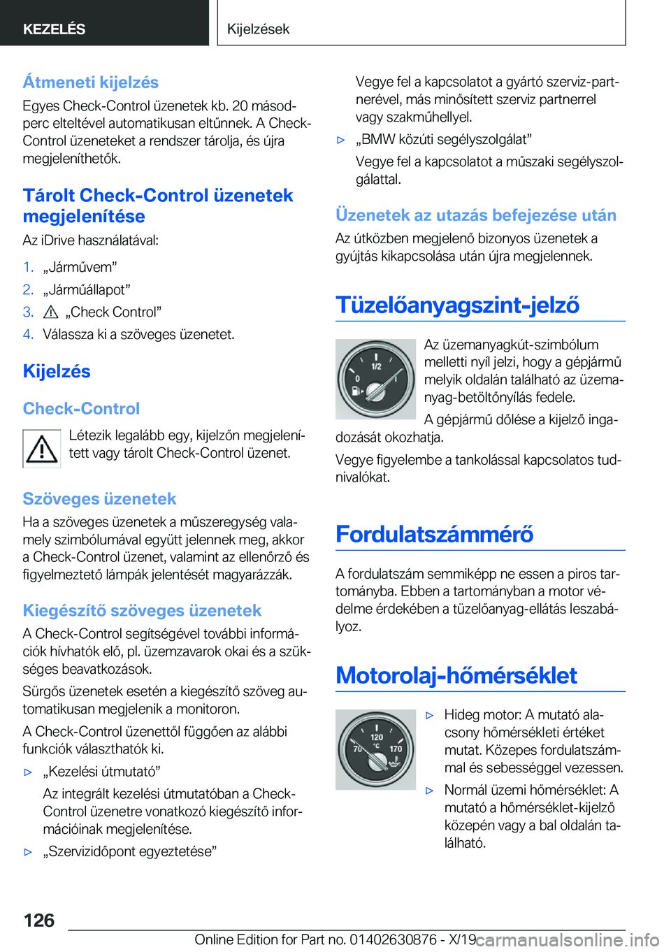 BMW 4 SERIES GRAN COUPE 2020  Kezelési útmutató (in Hungarian) �