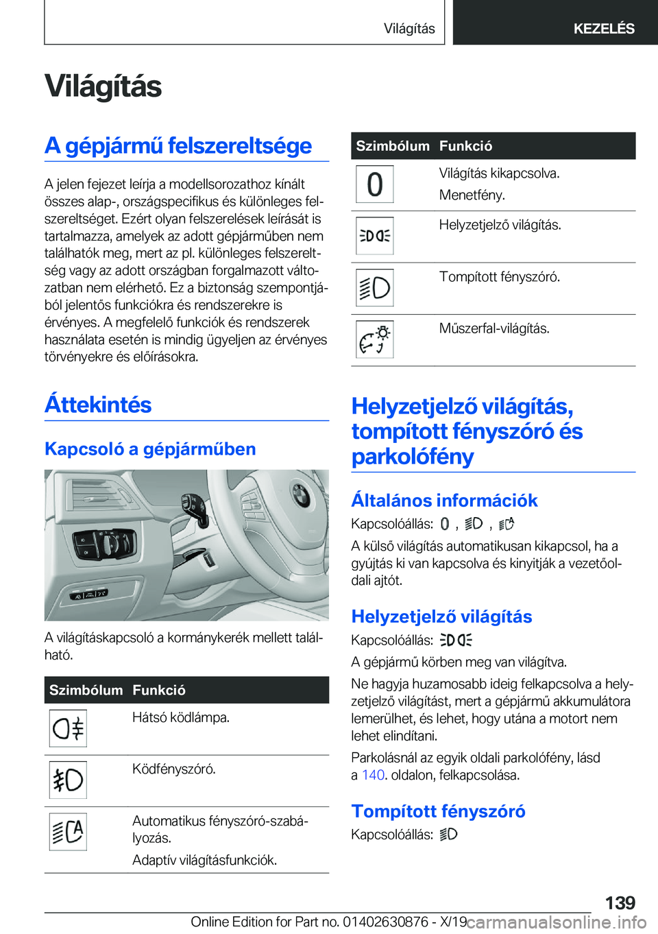 BMW 4 SERIES GRAN COUPE 2020  Kezelési útmutató (in Hungarian) �V�i�l�