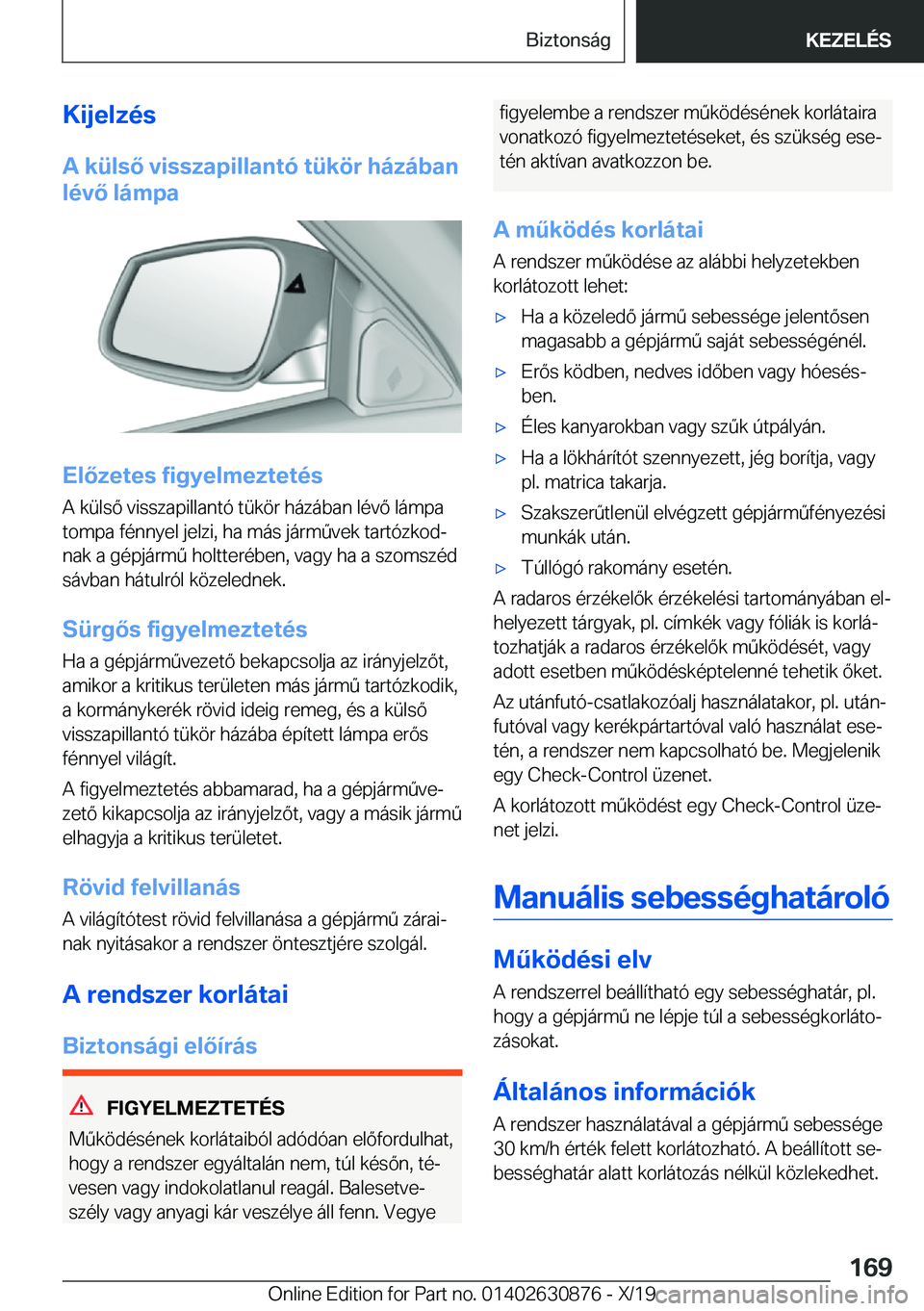 BMW 4 SERIES GRAN COUPE 2020  Kezelési útmutató (in Hungarian) �K�i�j�e�l�z�