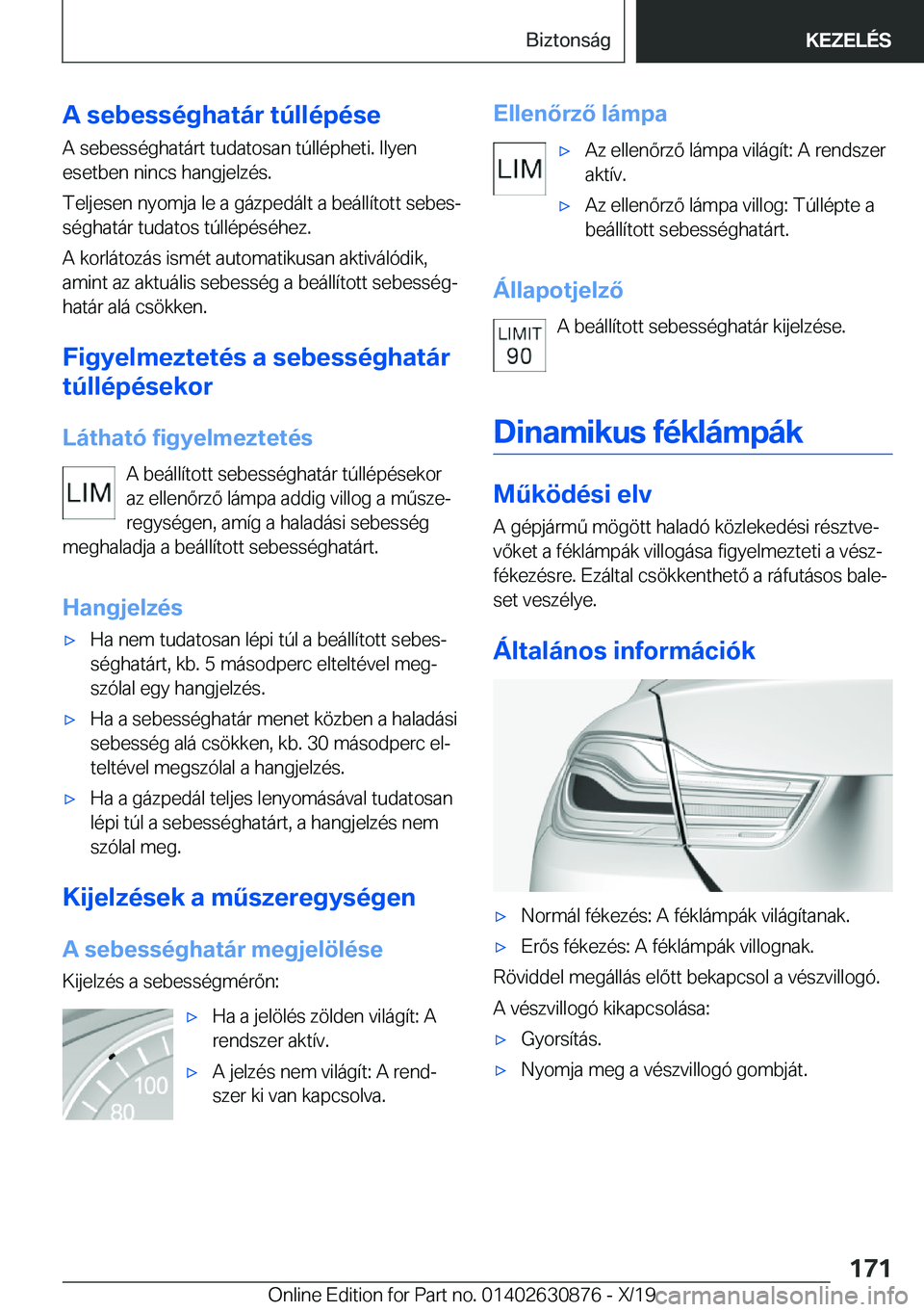 BMW 4 SERIES GRAN COUPE 2020  Kezelési útmutató (in Hungarian) �A��s�e�b�e�s�s�