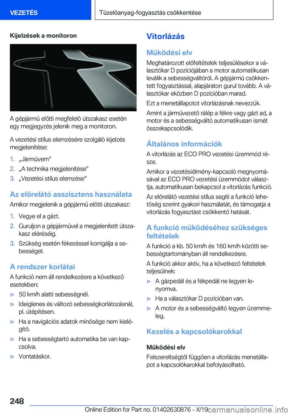BMW 4 SERIES GRAN COUPE 2020  Kezelési útmutató (in Hungarian) �K�i�j�e�l�z�