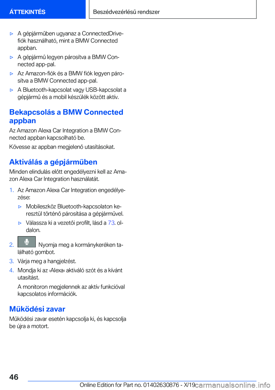 BMW 4 SERIES GRAN COUPE 2020  Kezelési útmutató (in Hungarian) x�A��g�