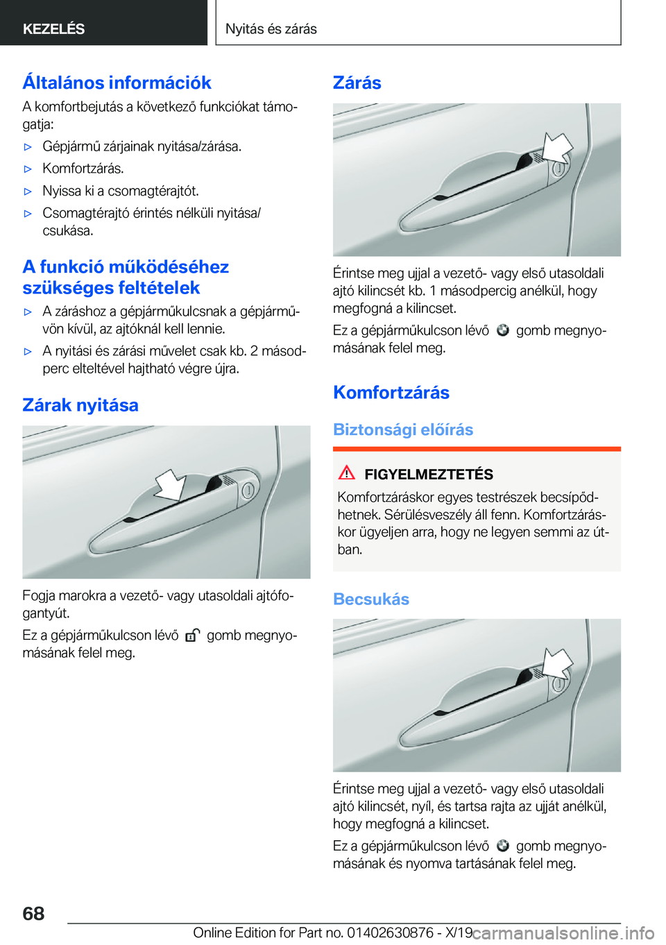 BMW 4 SERIES GRAN COUPE 2020  Kezelési útmutató (in Hungarian) �