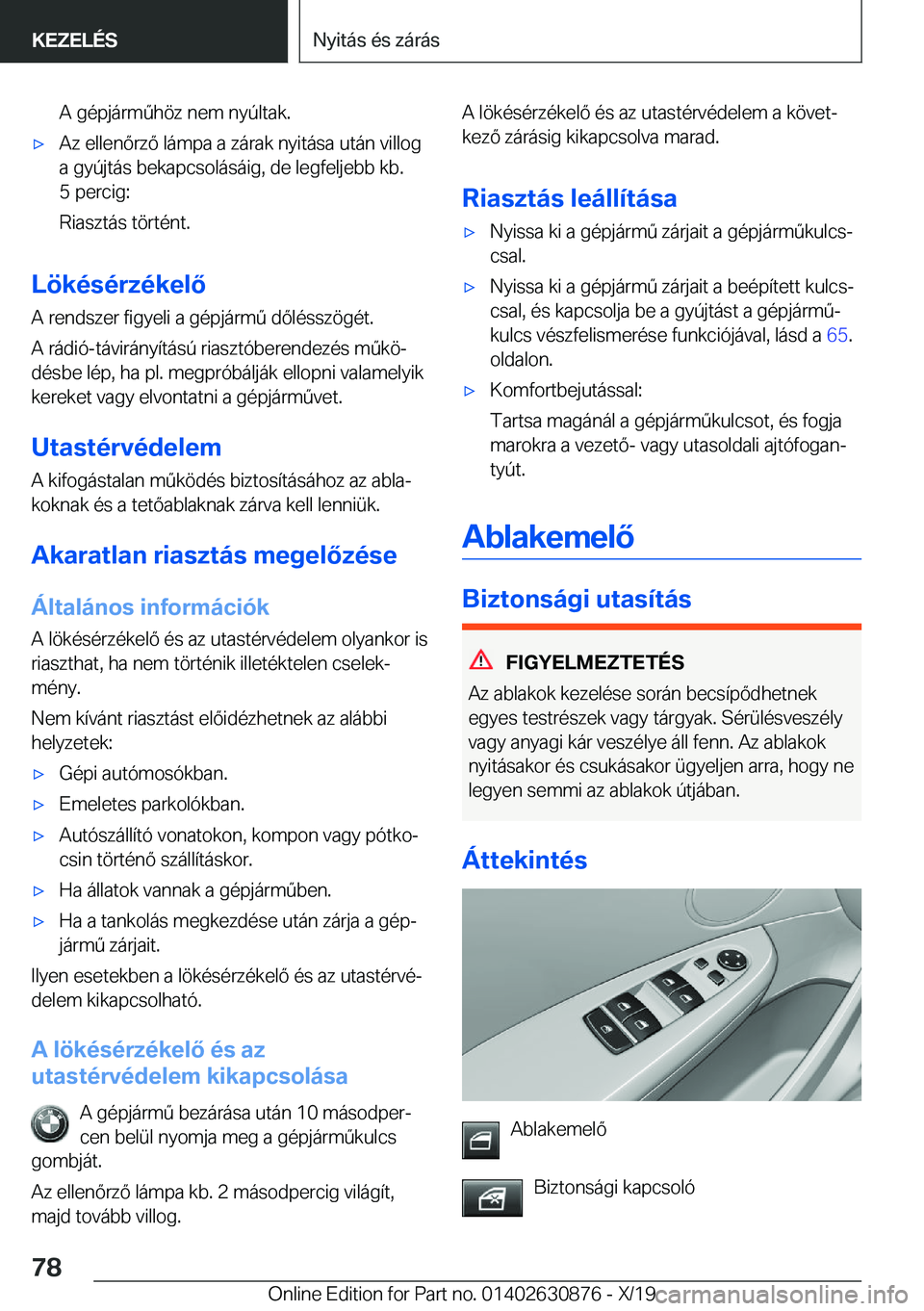 BMW 4 SERIES GRAN COUPE 2020  Kezelési útmutató (in Hungarian) �A��g�