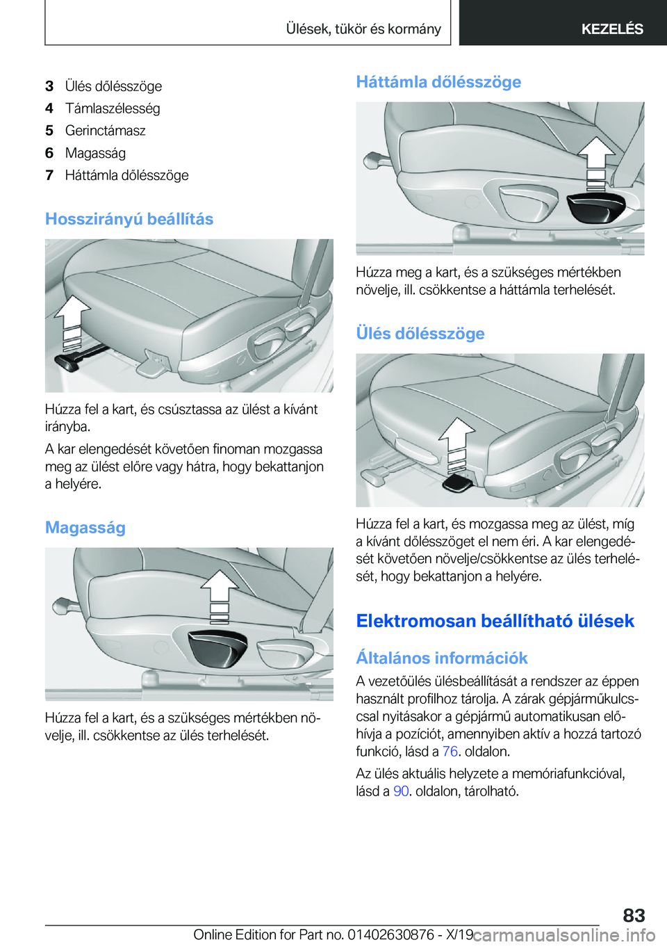 BMW 4 SERIES GRAN COUPE 2020  Kezelési útmutató (in Hungarian) �3�