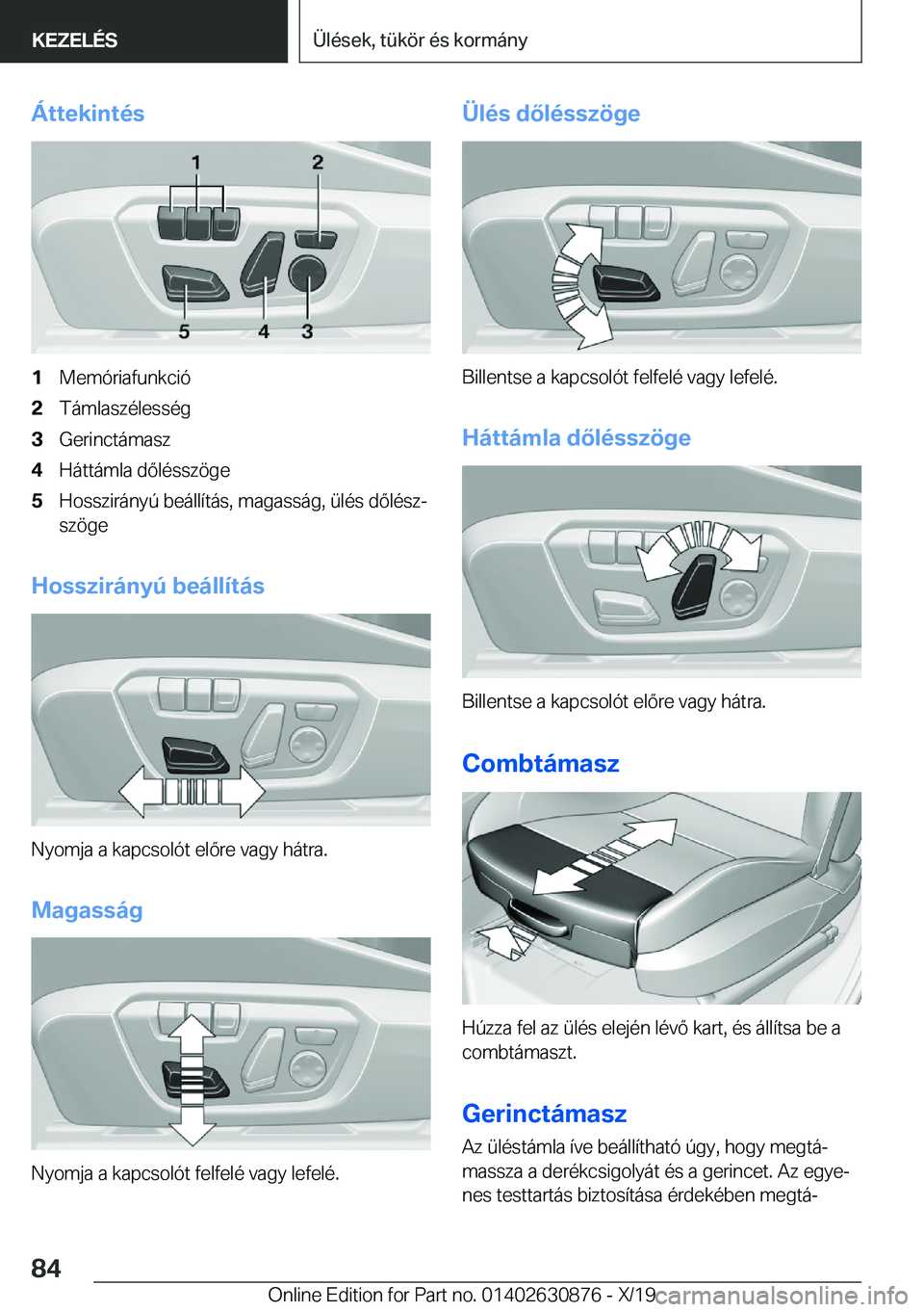 BMW 4 SERIES GRAN COUPE 2020  Kezelési útmutató (in Hungarian) �